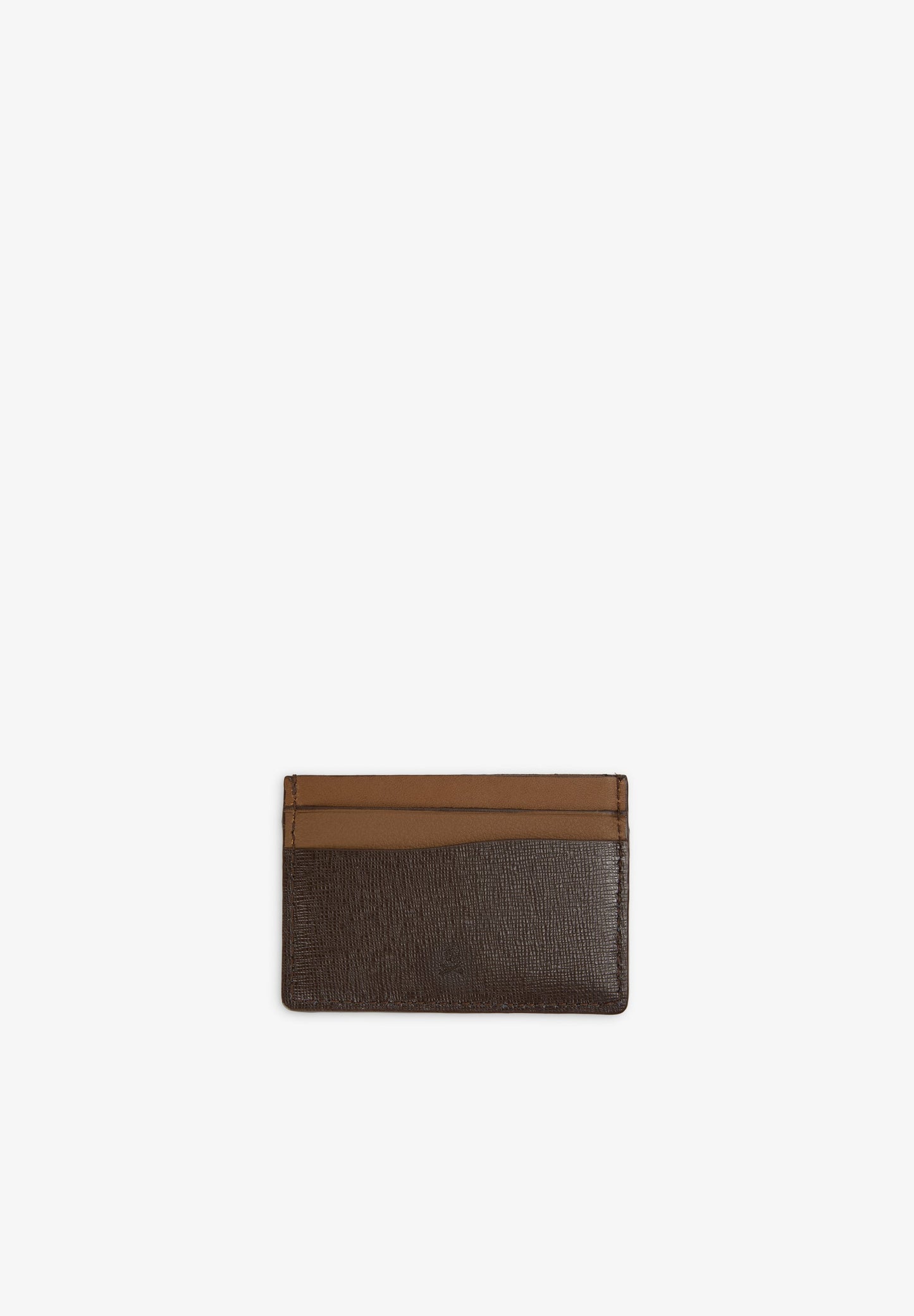 LEATHER CARD HOLDER WITH ENGRAVED LOGO