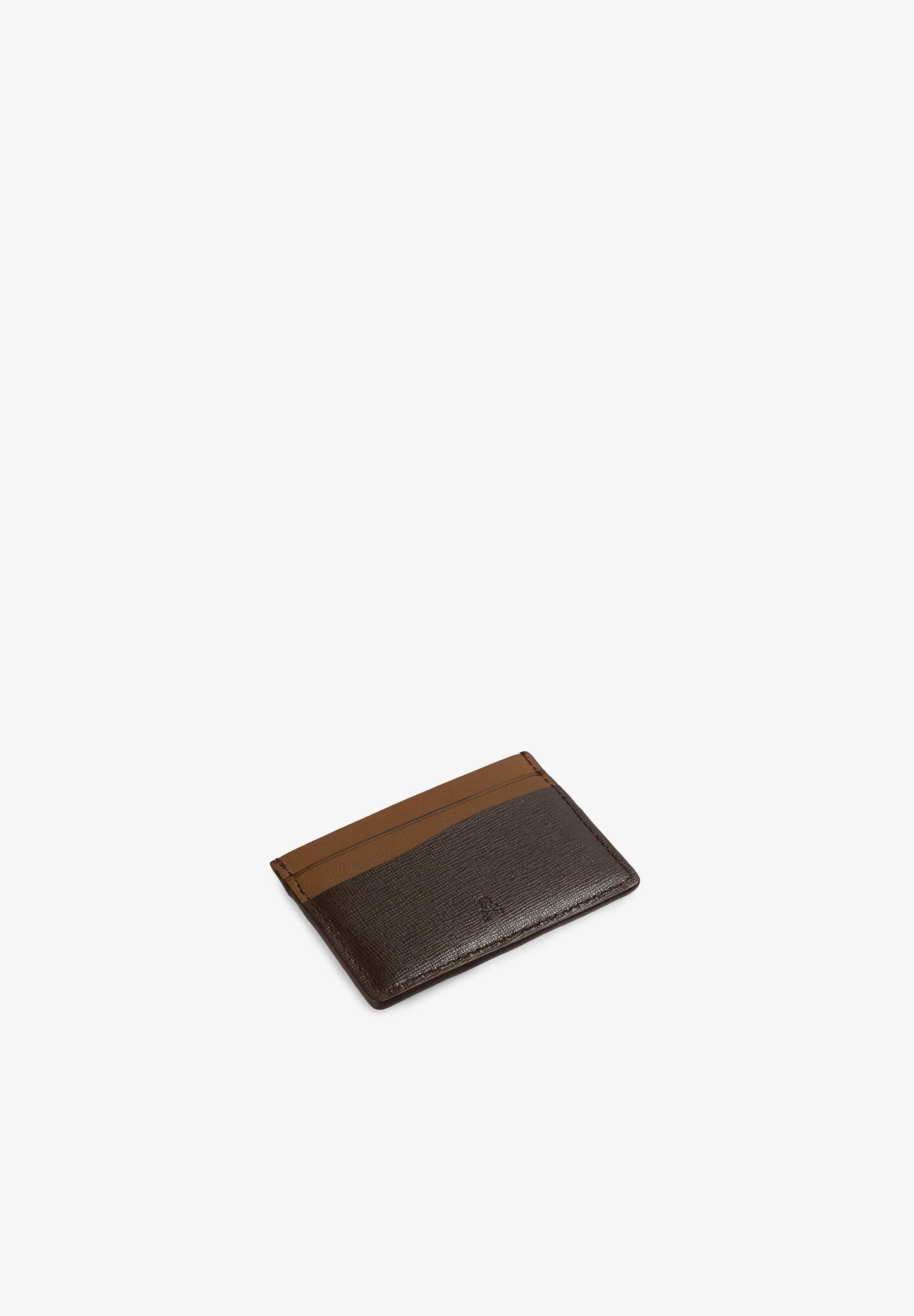 LEATHER CARD HOLDER WITH ENGRAVED LOGO
