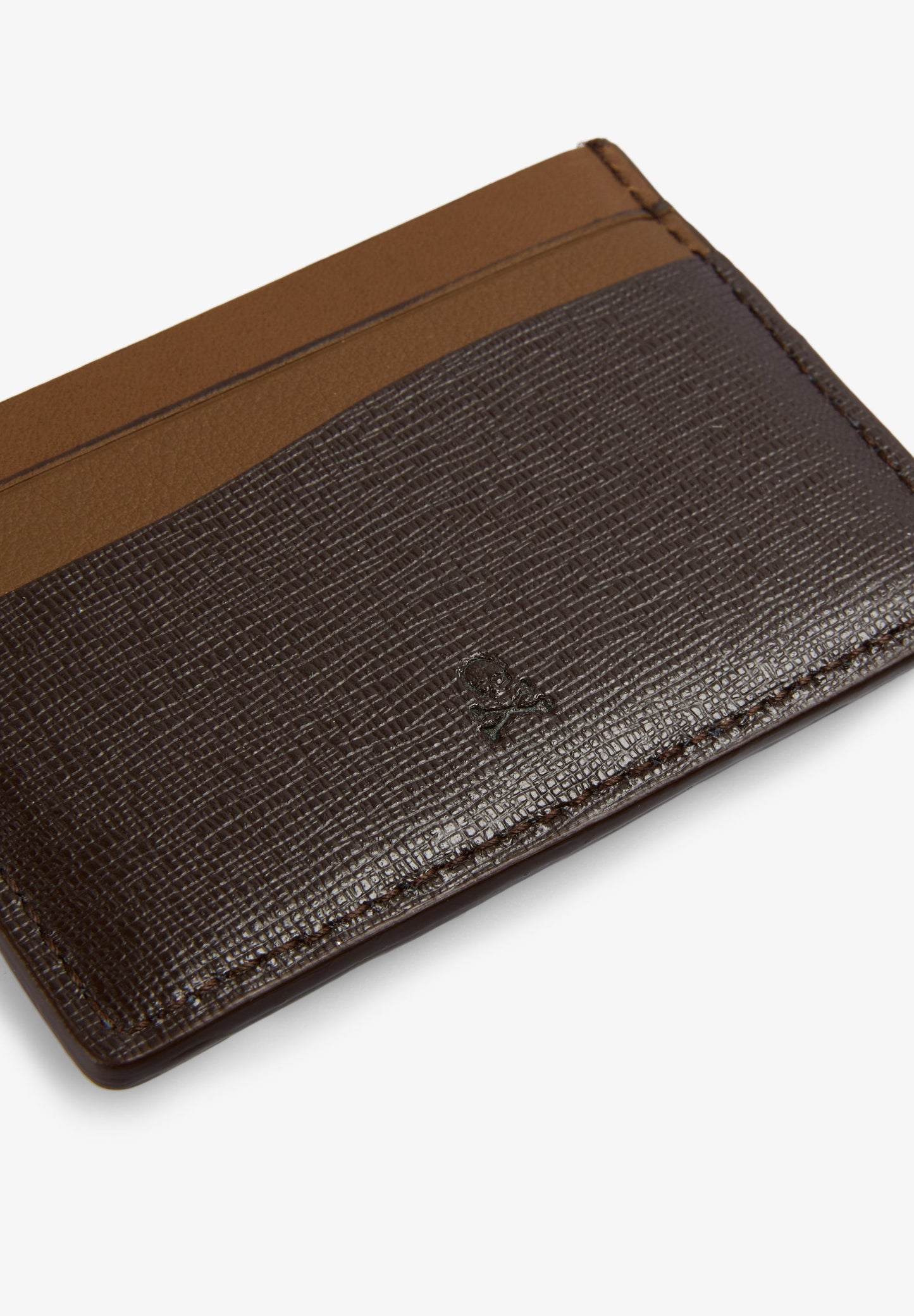 LEATHER CARD HOLDER WITH ENGRAVED LOGO