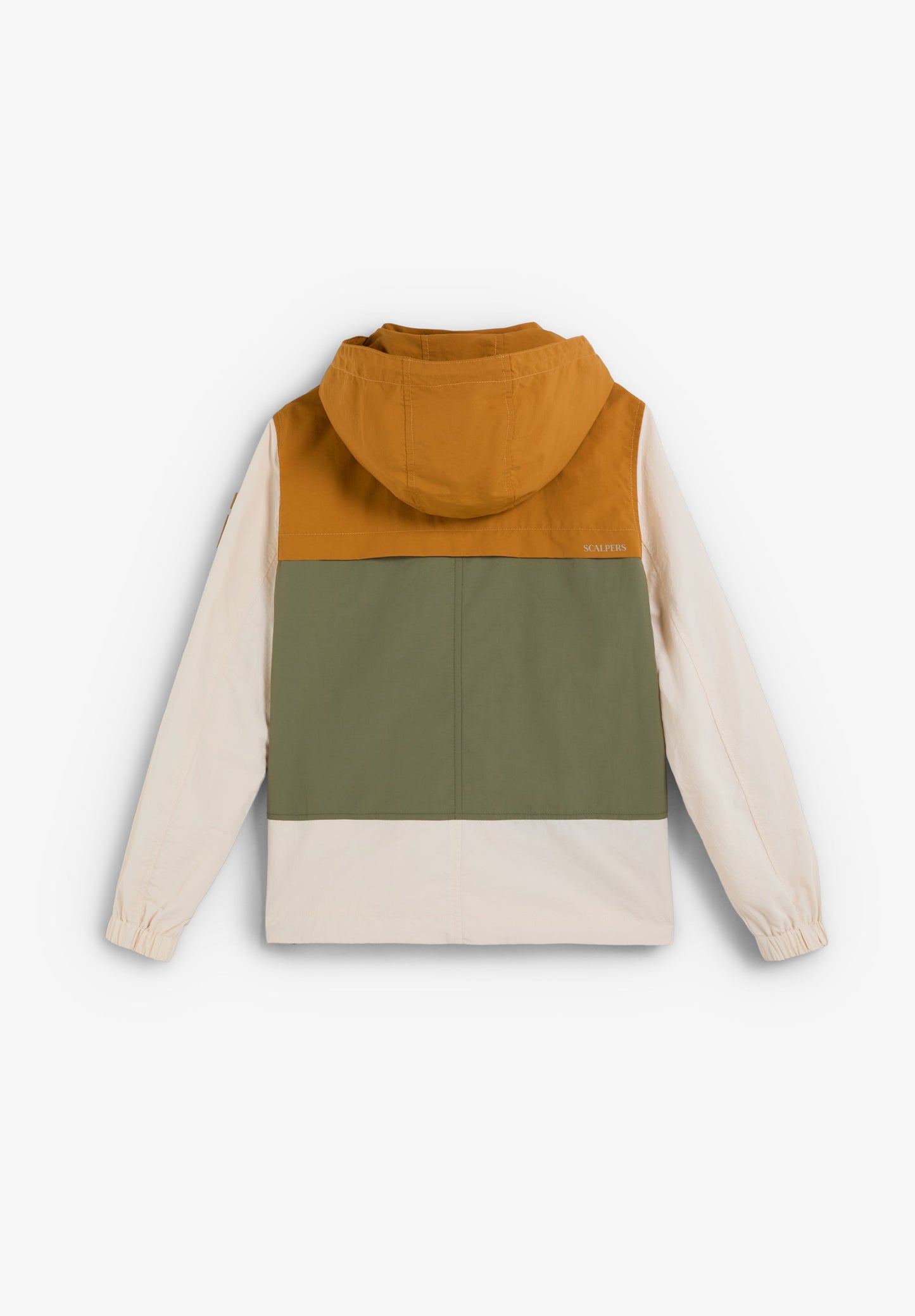 COLOUR BLOCK HOODED TECHNICAL COAT