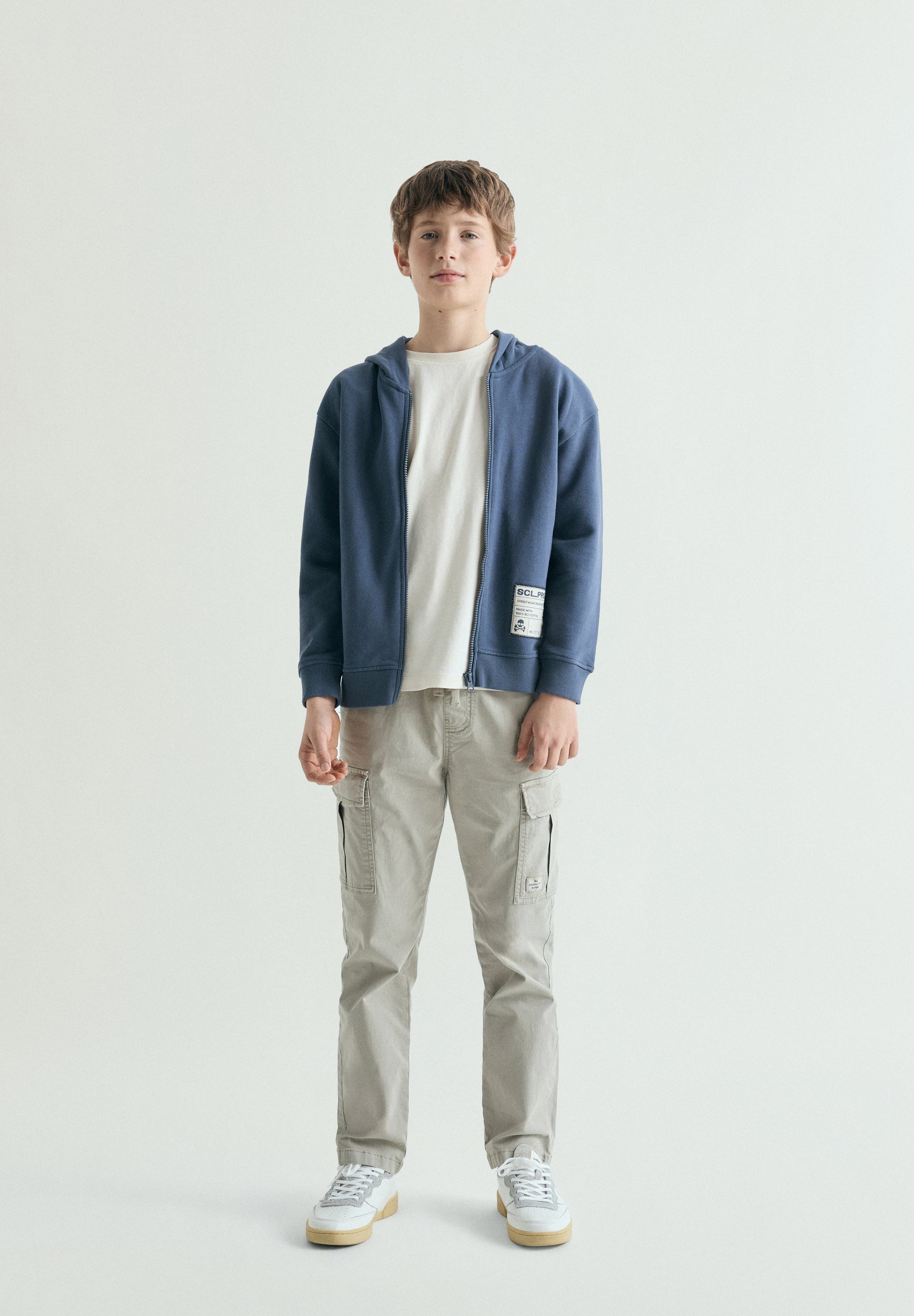 CARGO TROUSERS WITH ELASTICATED WAIST