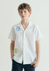 SHORT SLEEVE SHIRT WITH EMBROIDERY