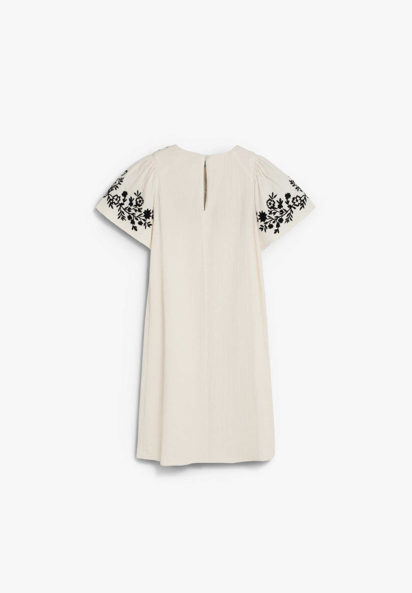 CONTRAST EMBROIDERED DRESS