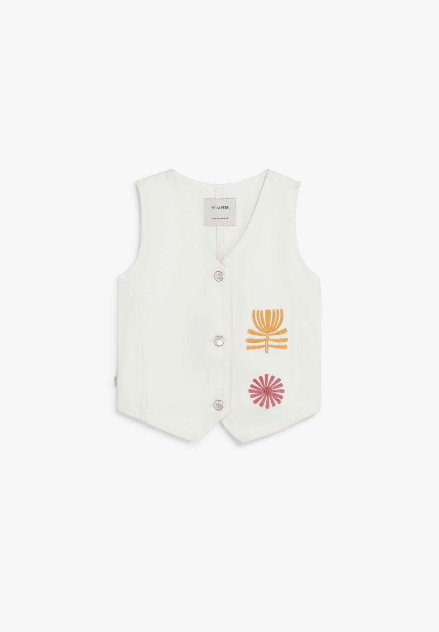 EMBROIDERED DENIM WAISTCOAT