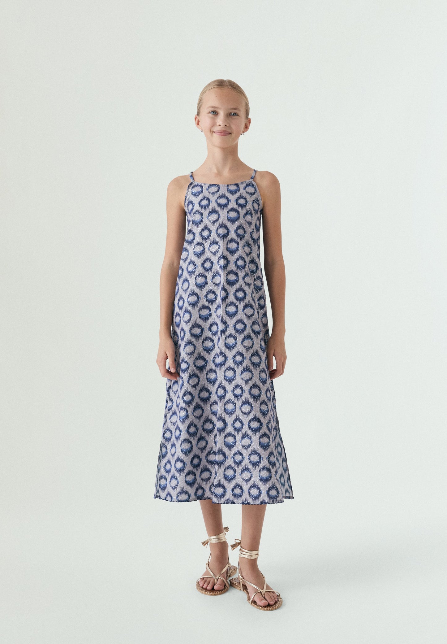PRINTED MIDI DRESS