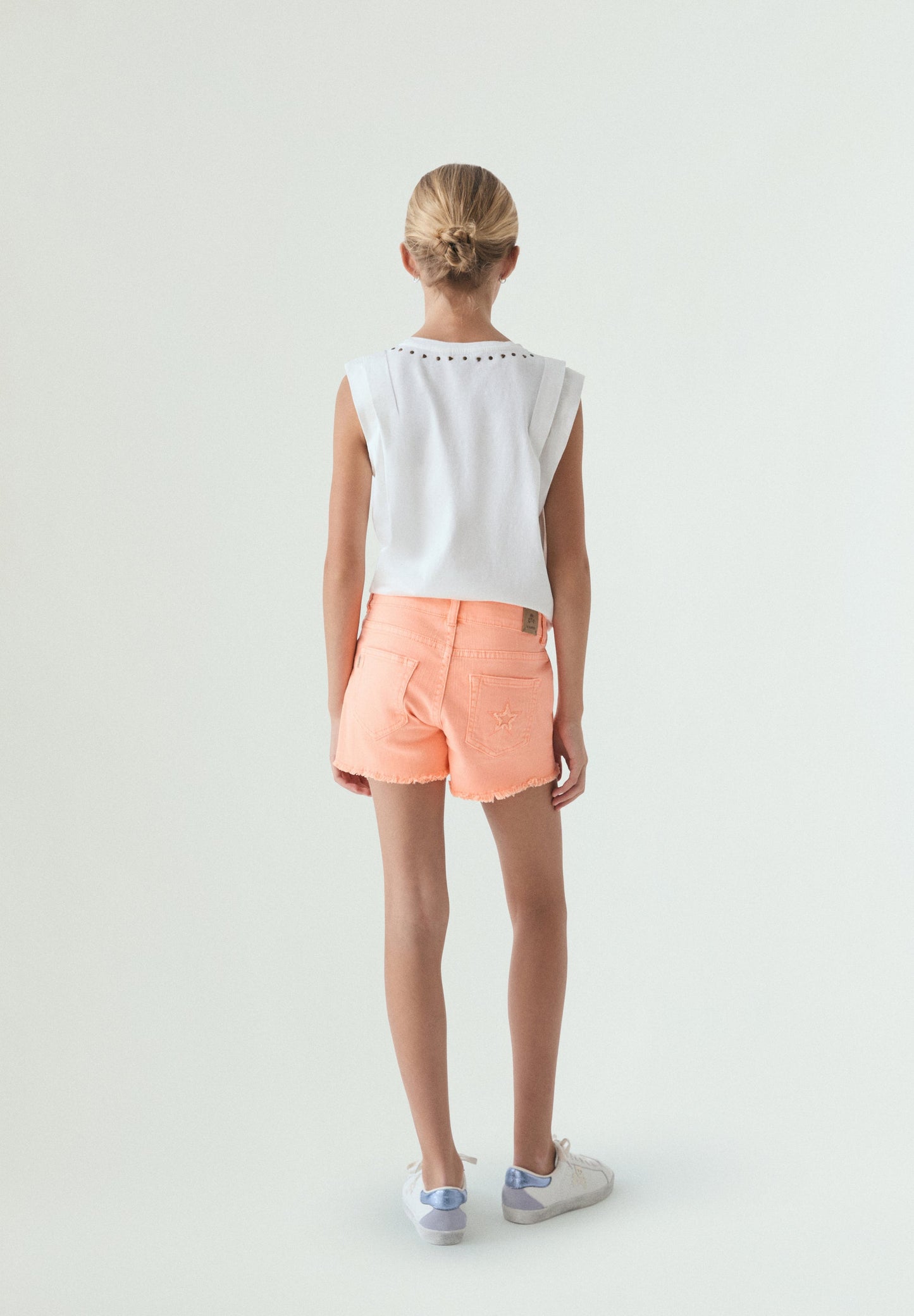 FADED DENIM SHORTS