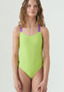 TWO-TONE ANIMAL PRINT SWIMSUIT