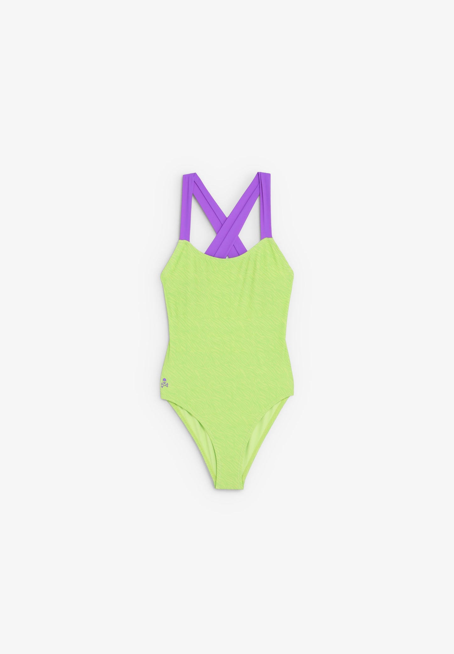 TWO-TONE ANIMAL PRINT SWIMSUIT