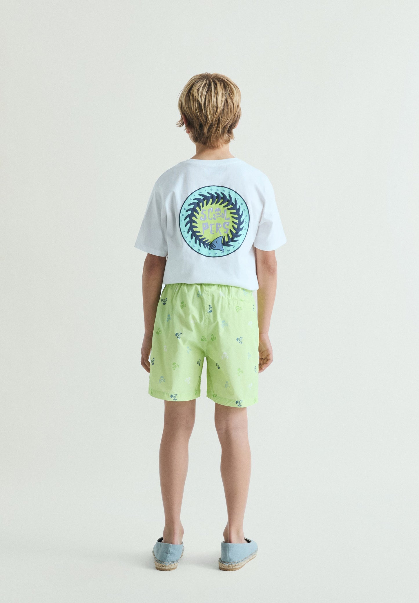MULTI-COLOURED SKULL SWIMMING TRUNKS