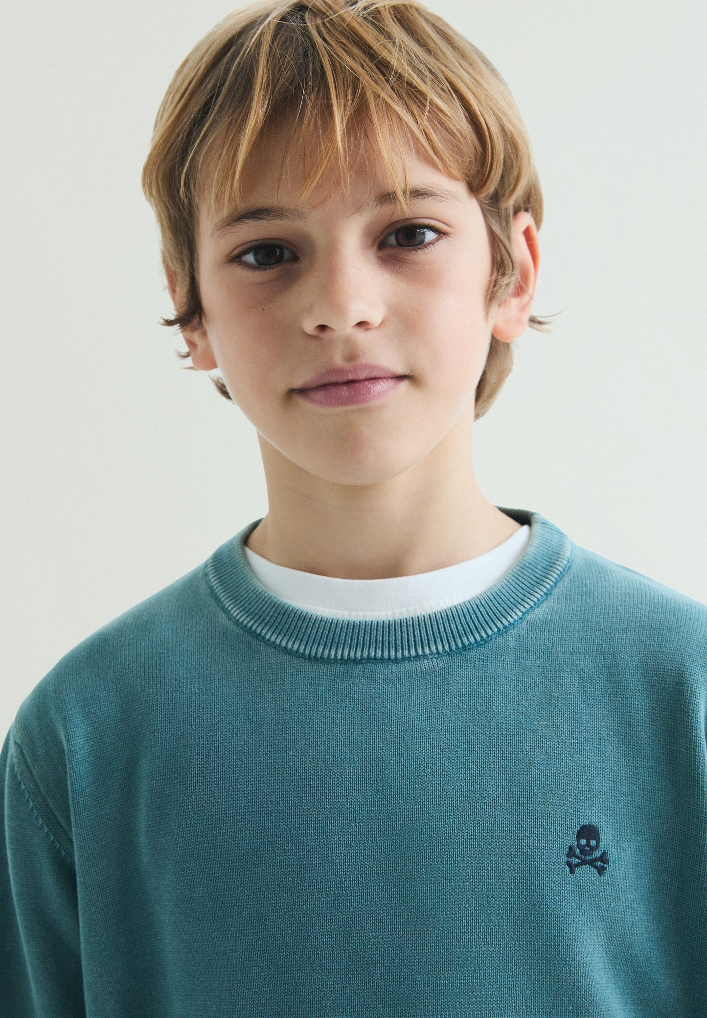 ROUND NECK COTTON SWEATER