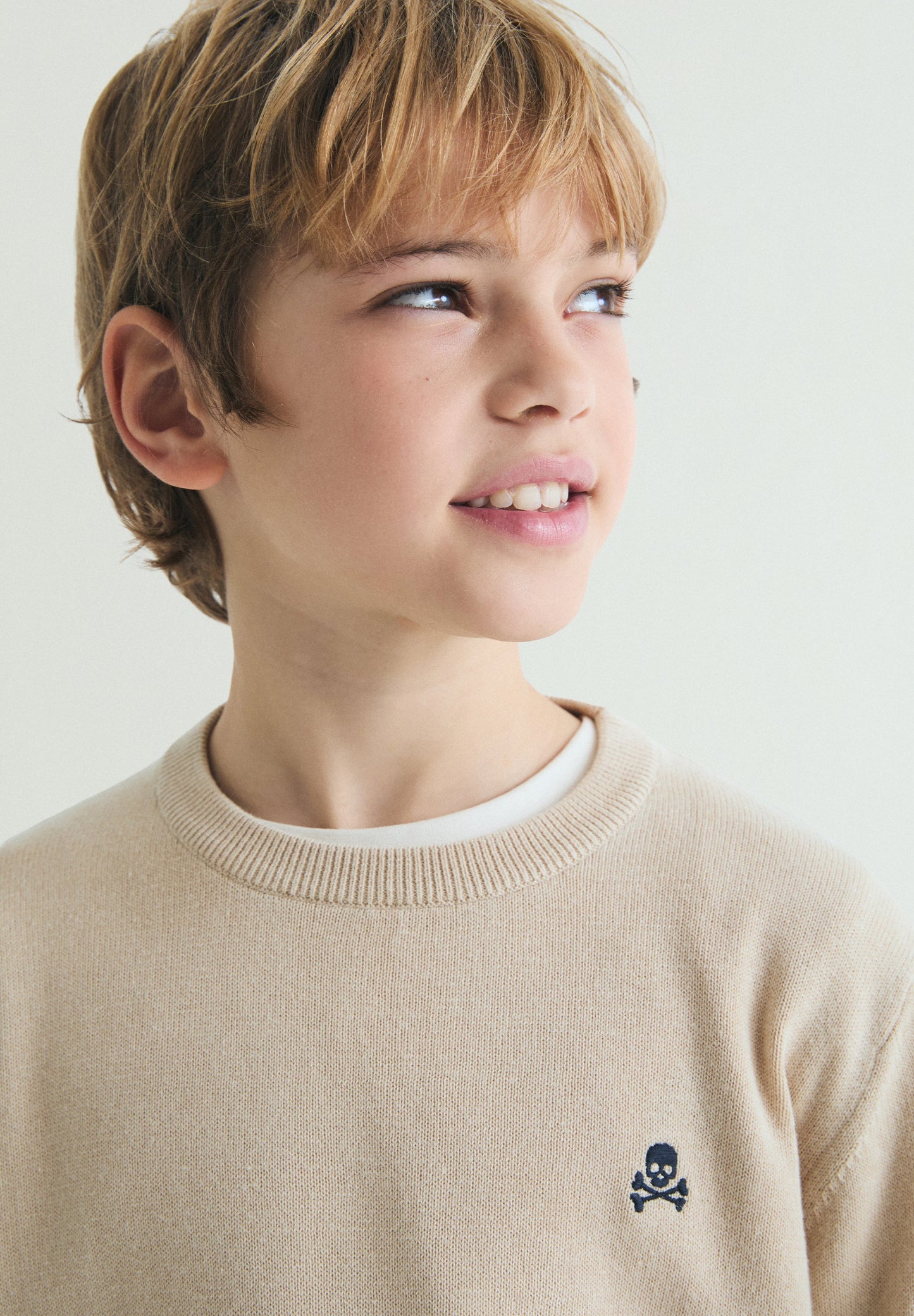 ROUND NECK COTTON SWEATER