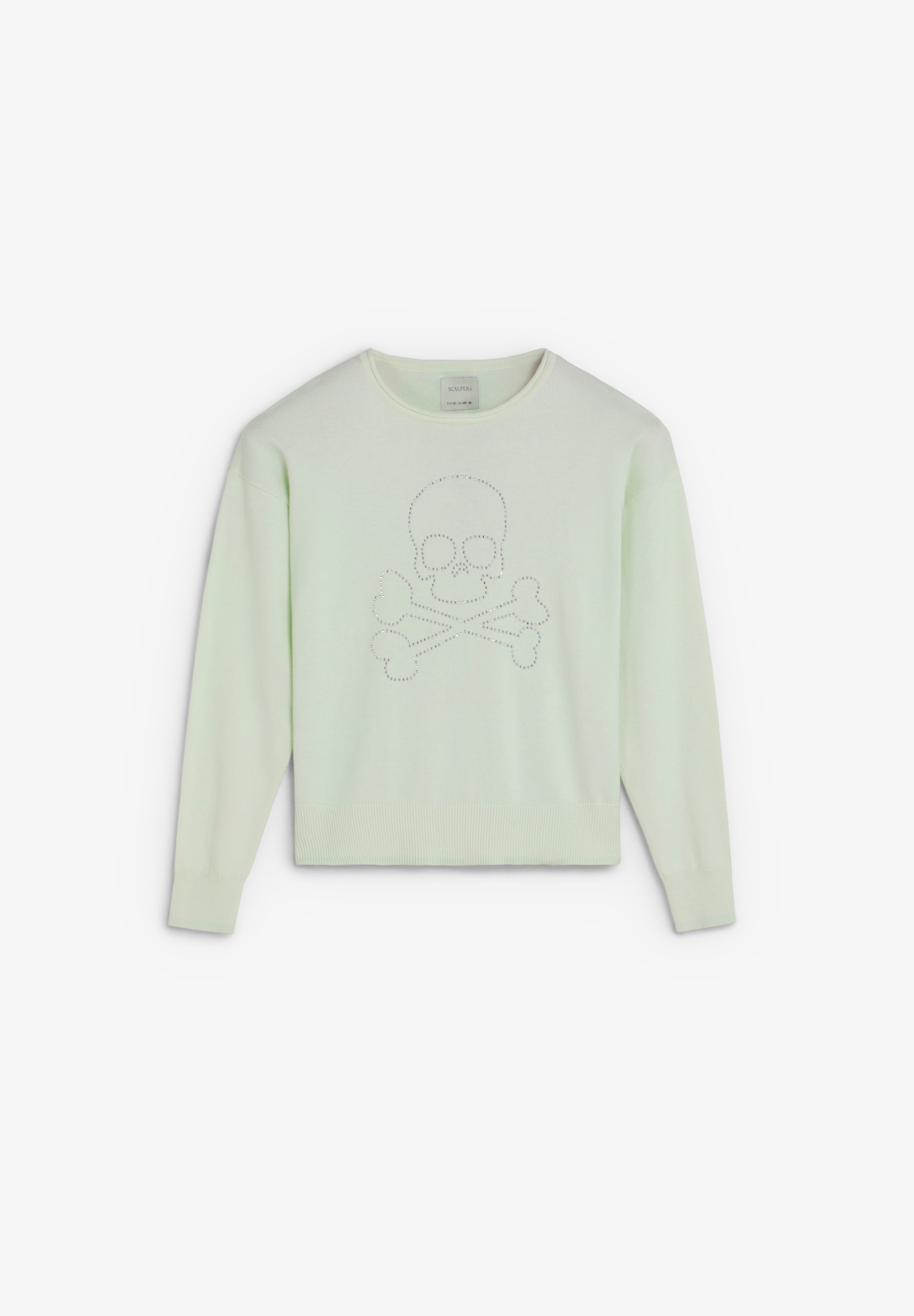 SWEATER WITH STUDDED SKULL