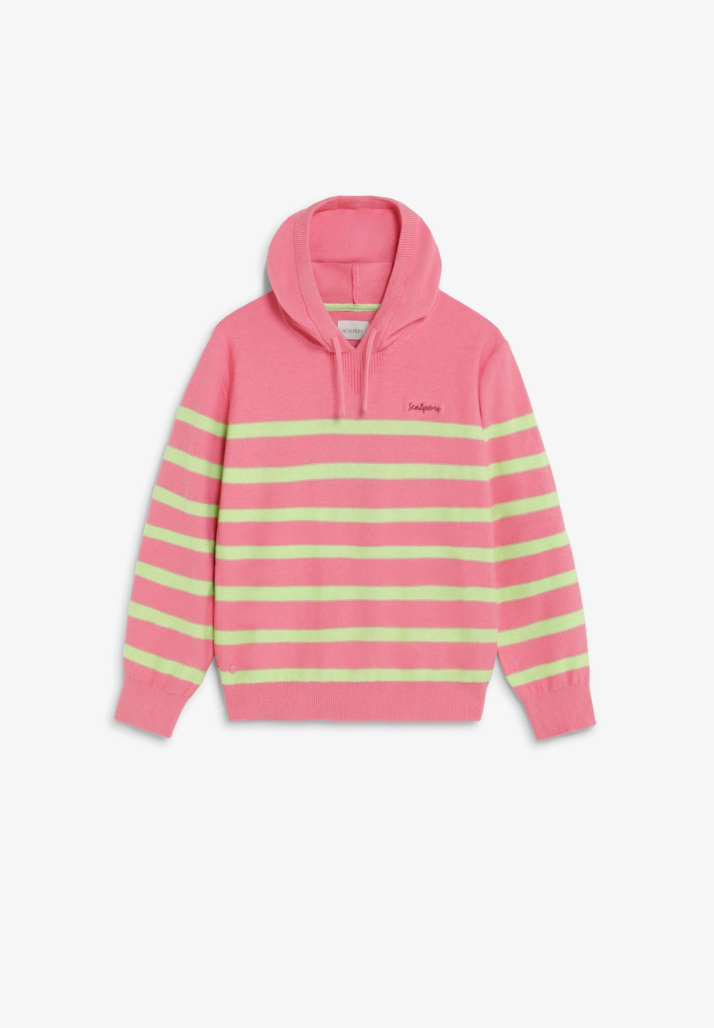 FINE KNIT STRIPED HOODIE