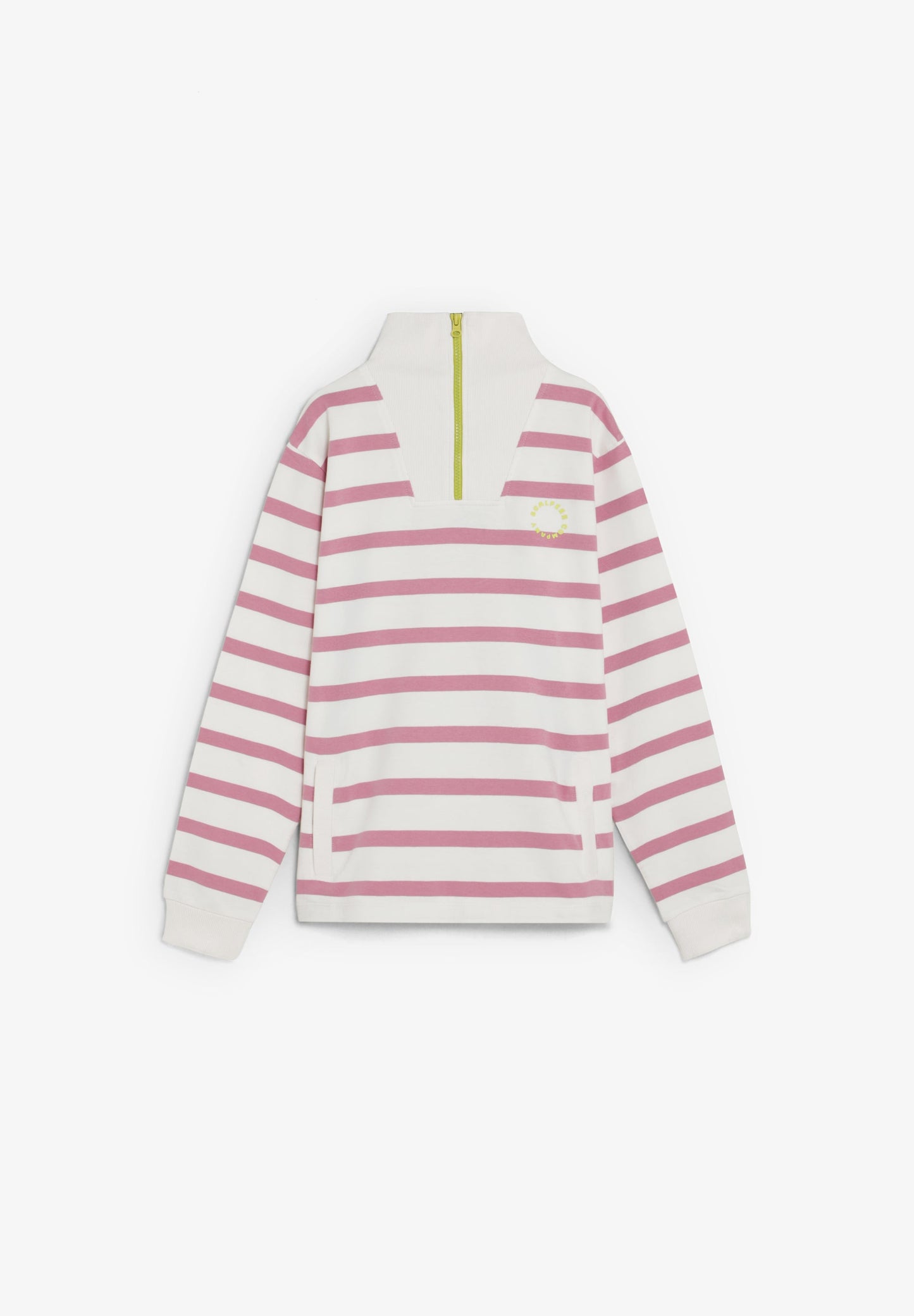 HIGH NECK STRIPED SWEATSHIRT