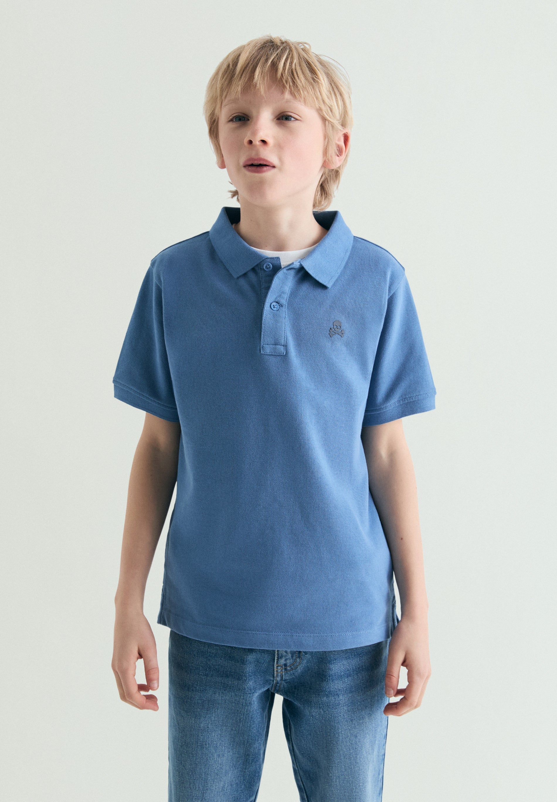 BASIC POLO SHIRT WITH SKULL