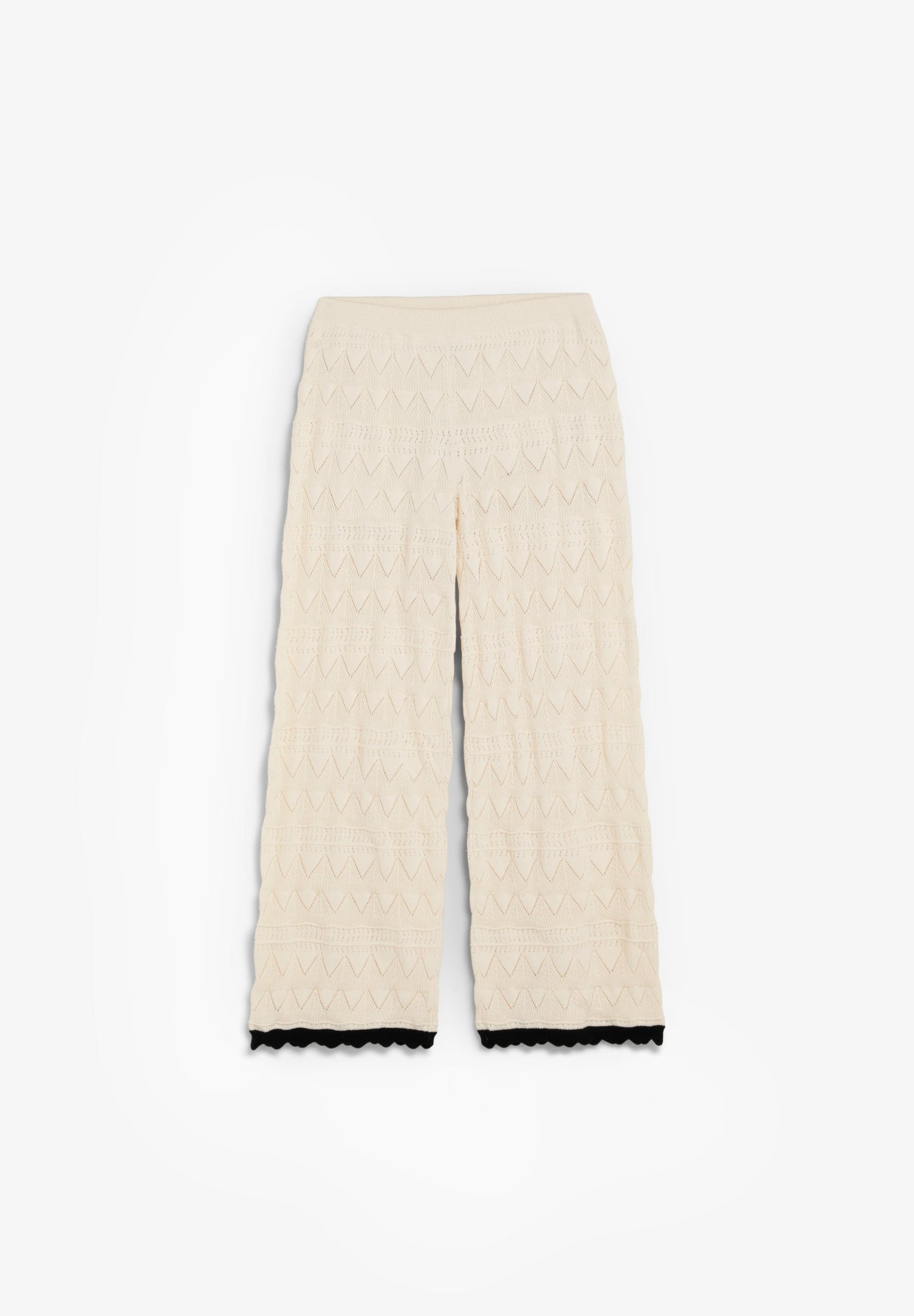 OPENWORK KNIT TROUSERS