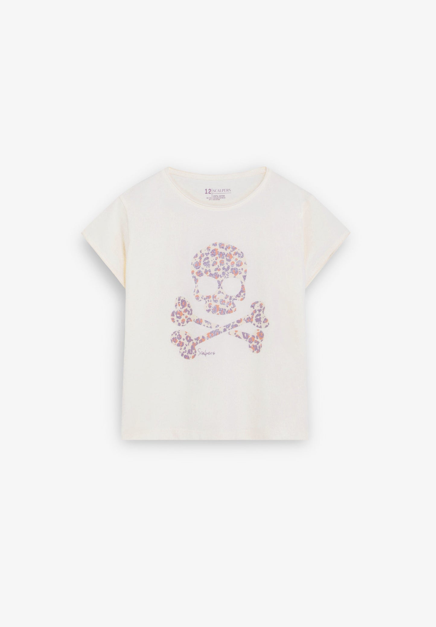 ANIMAL PRINT SKULL T-SHIRT