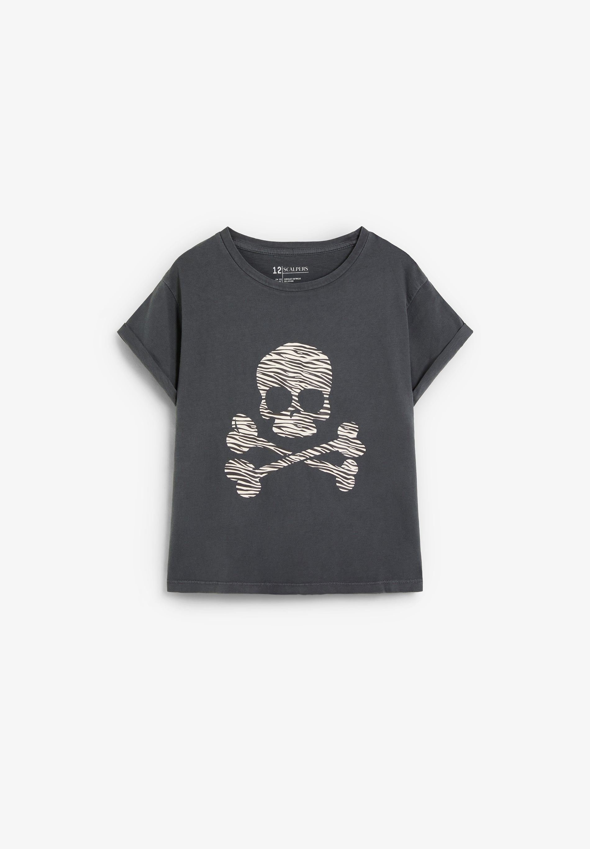 ANIMAL PRINT SKULL T-SHIRT