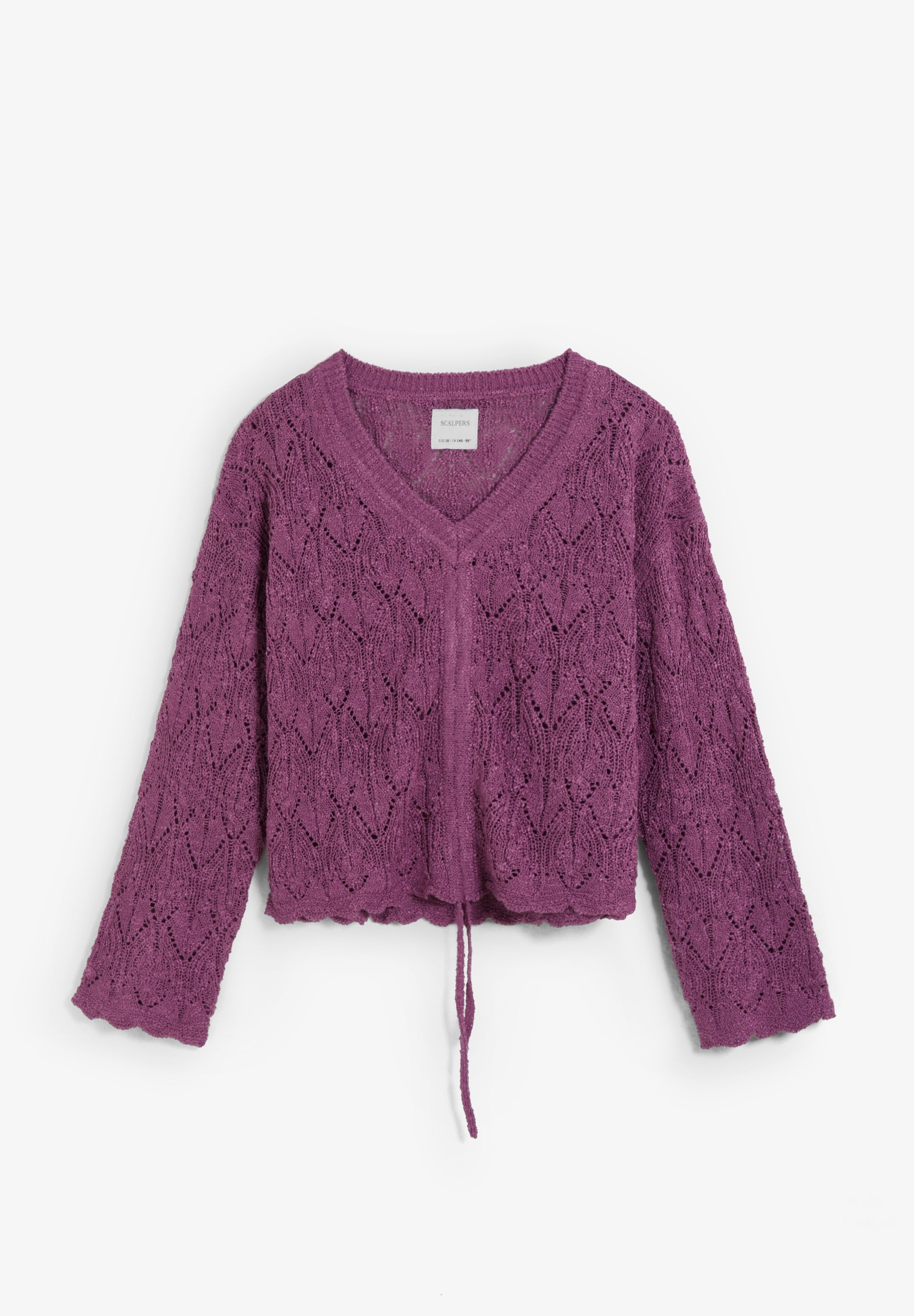 OPENWORK KNIT CARDIGAN