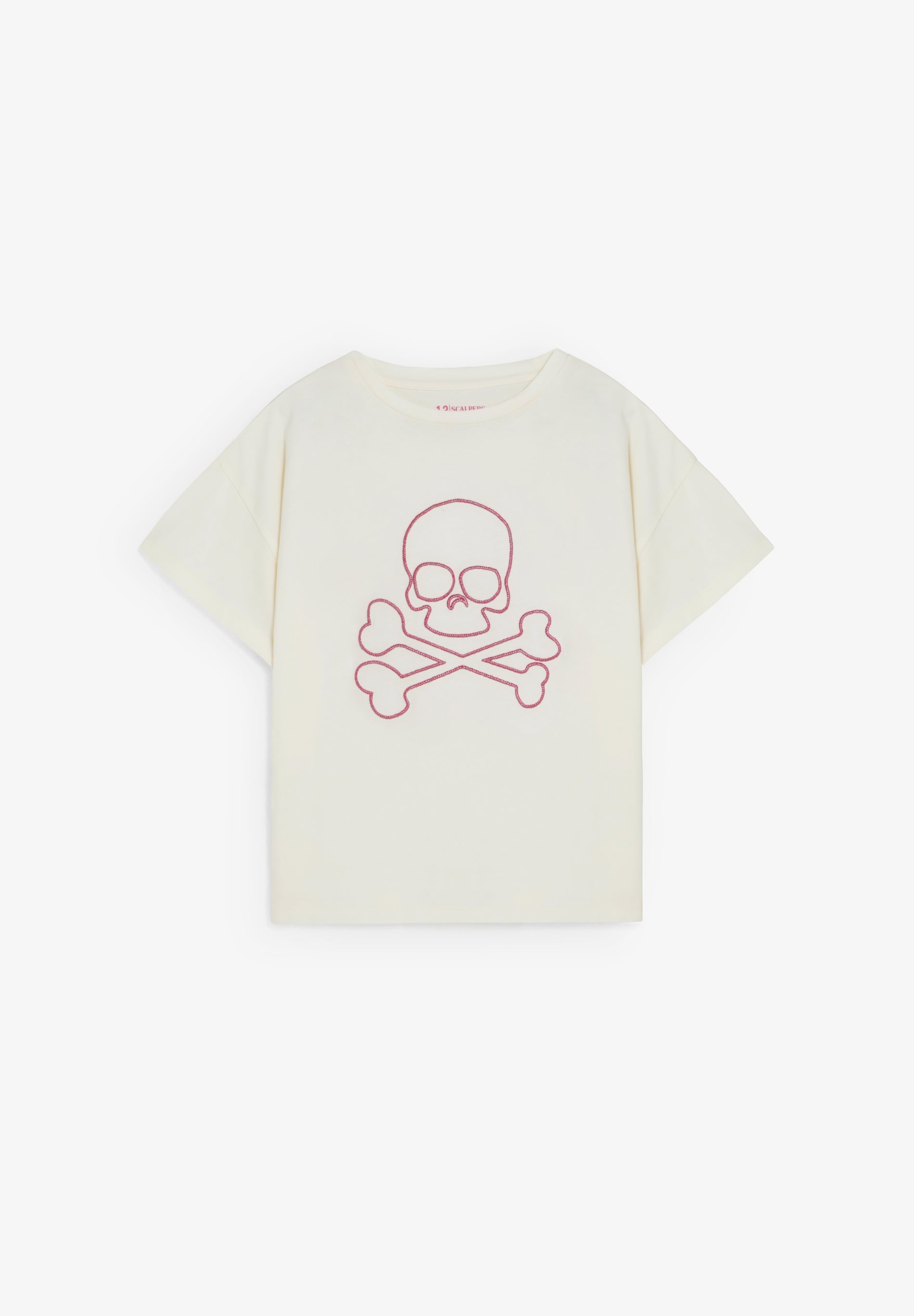 EMBROIDERED SKULL T-SHIRT