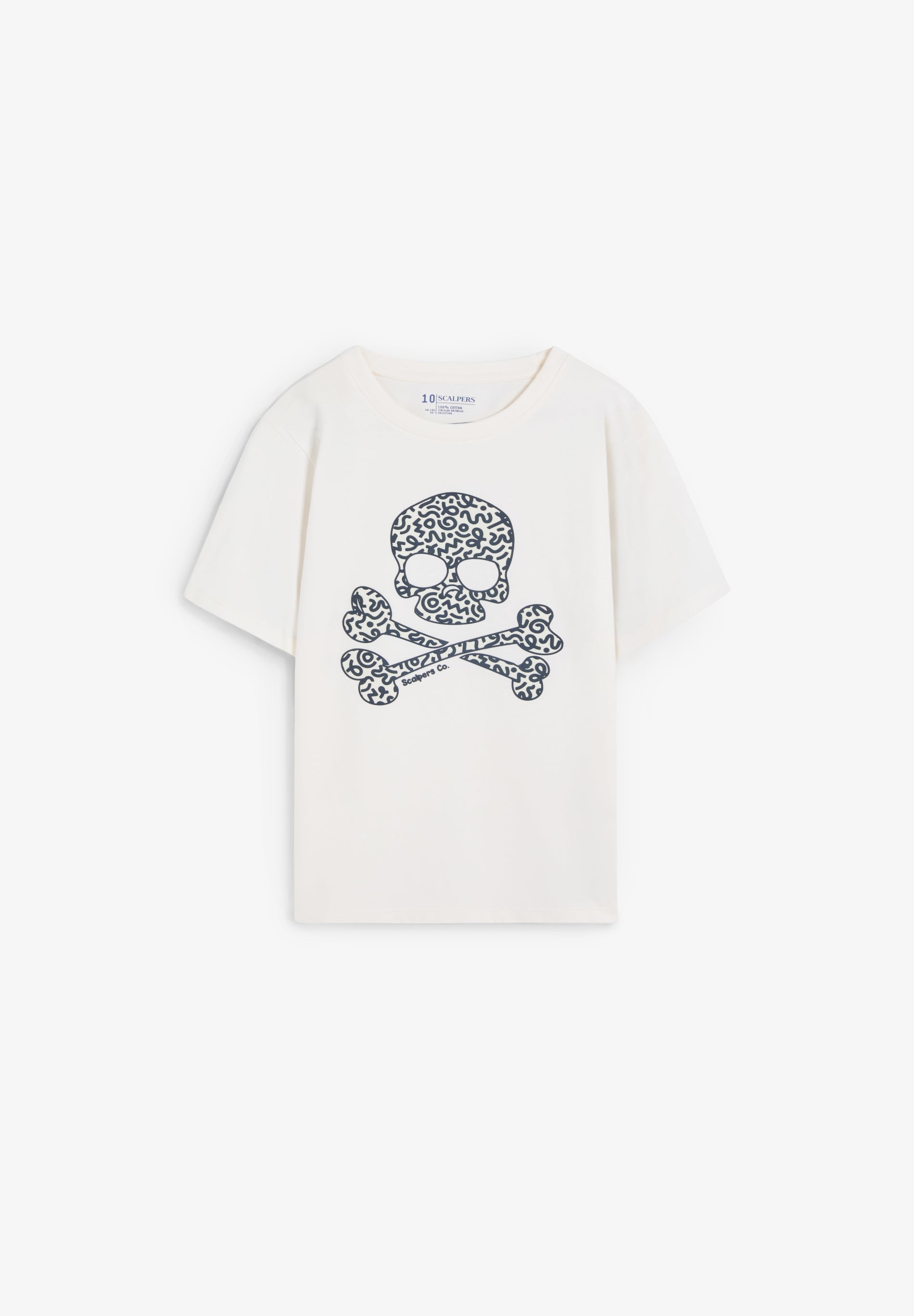 COTTON T-SHIRT WITH PRINTED SKULL
