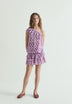 MULTICOLOUR SKIRT WITH SMOCKING