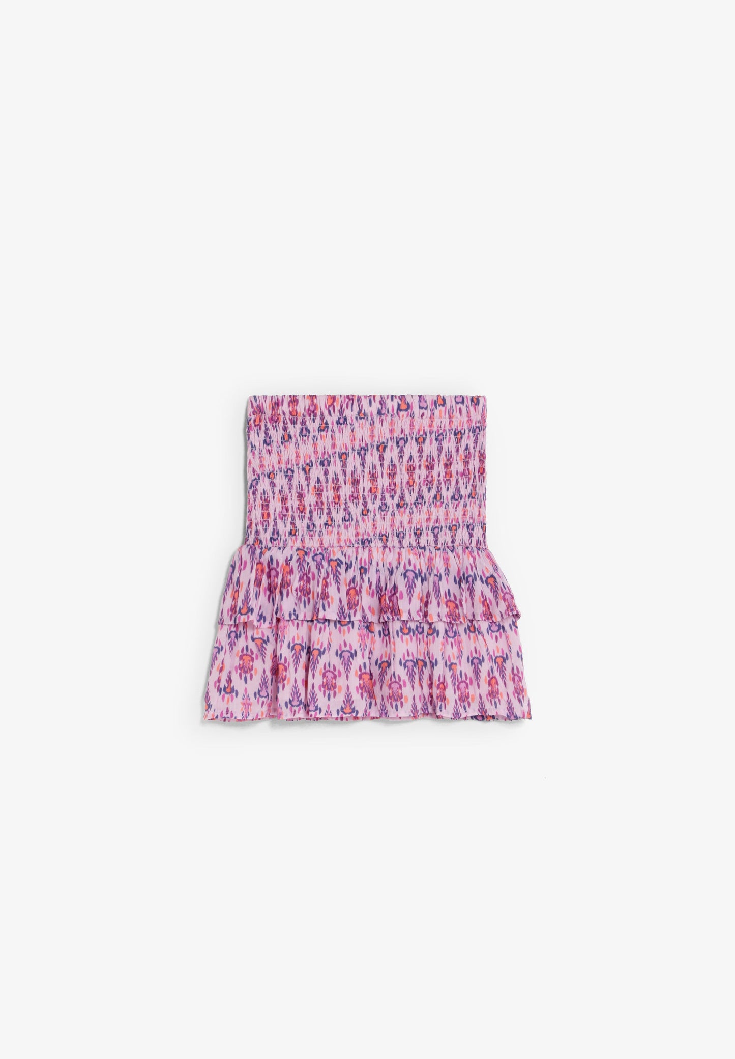 MULTICOLOUR SKIRT WITH SMOCKING