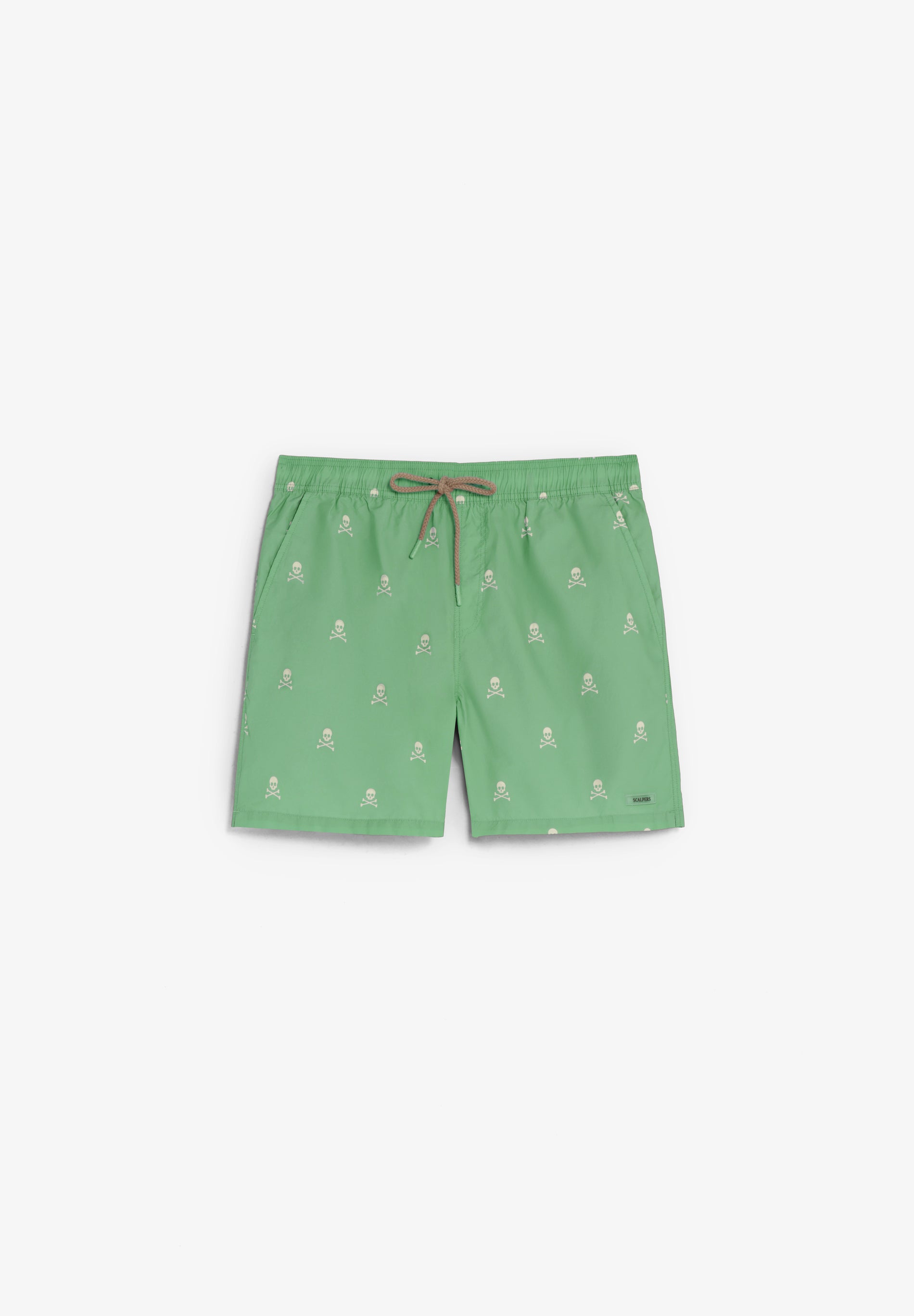 CONTRAST SKULL SWIMMING TRUNKS