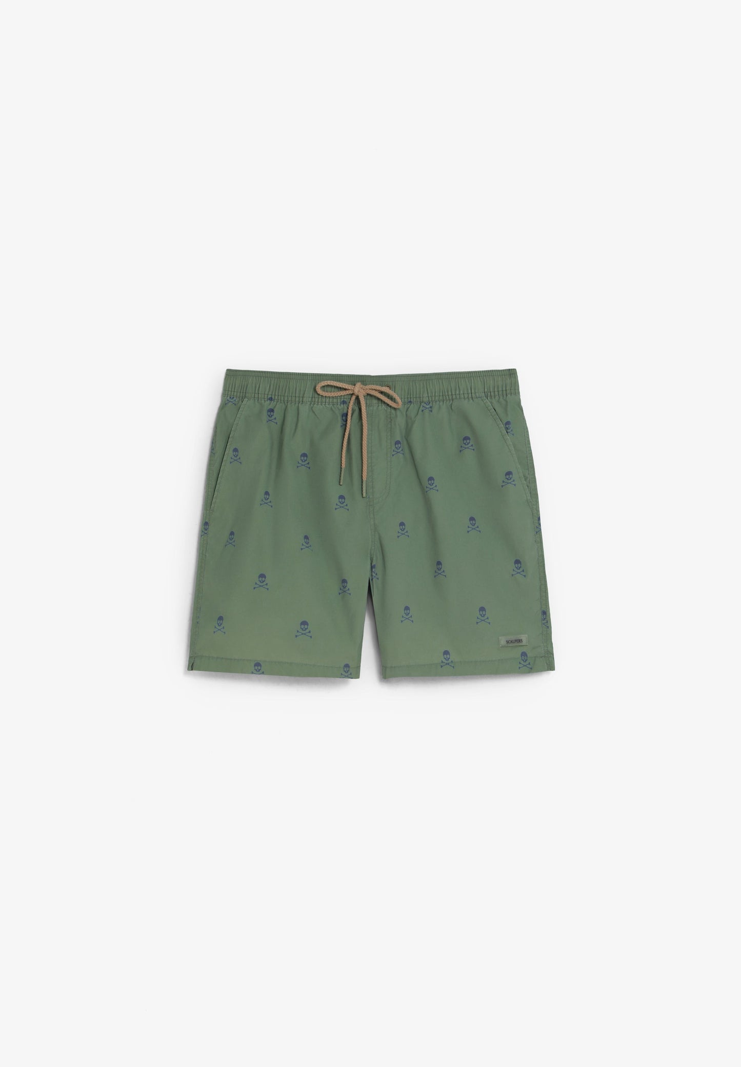 CONTRAST SKULL SWIMMING TRUNKS