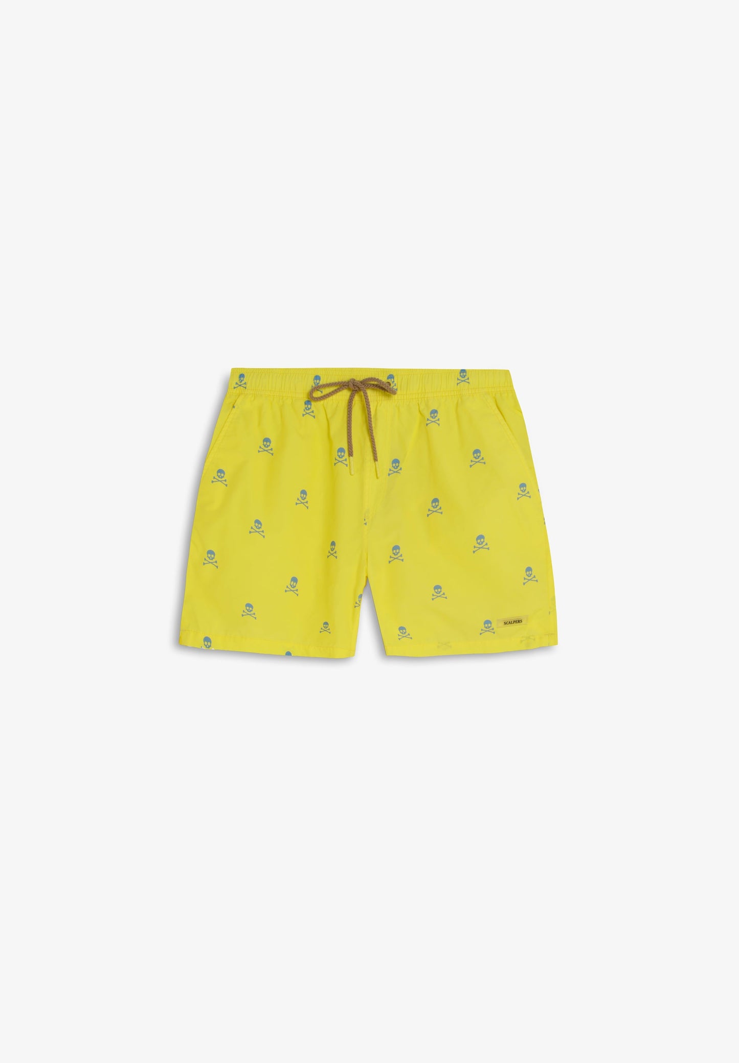 CONTRAST SKULL SWIMMING TRUNKS