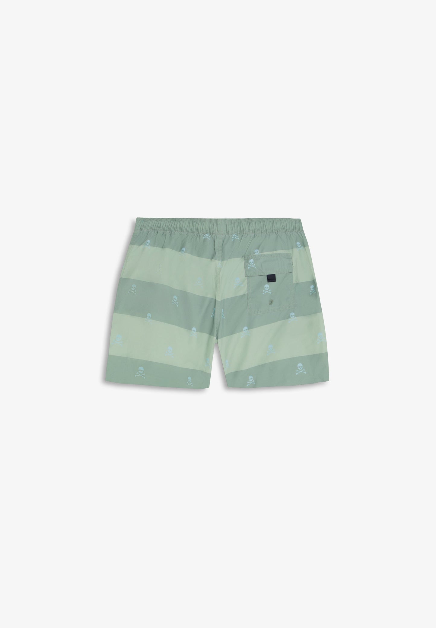SKULL AND STRIPES SWIMMING TRUNKS