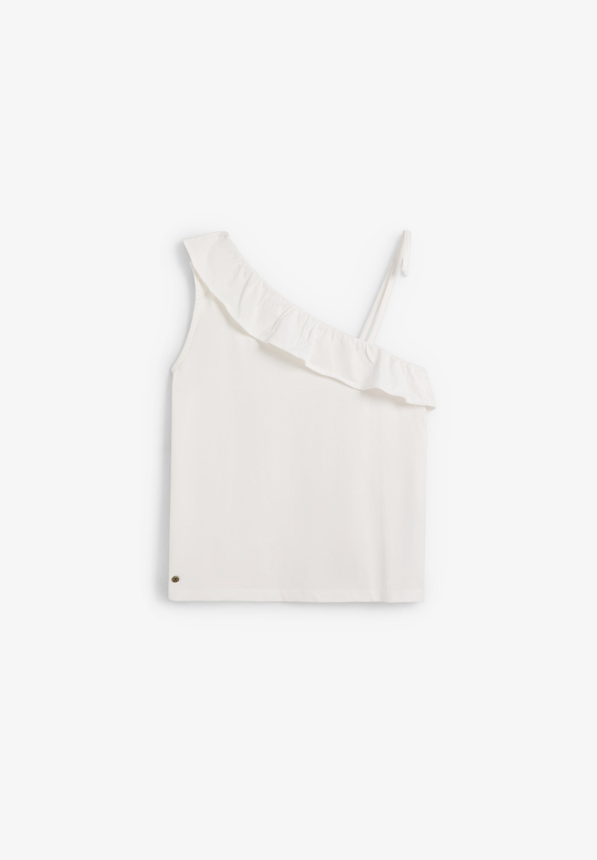 ASYMMETRIC RUFFLE T-SHIRT