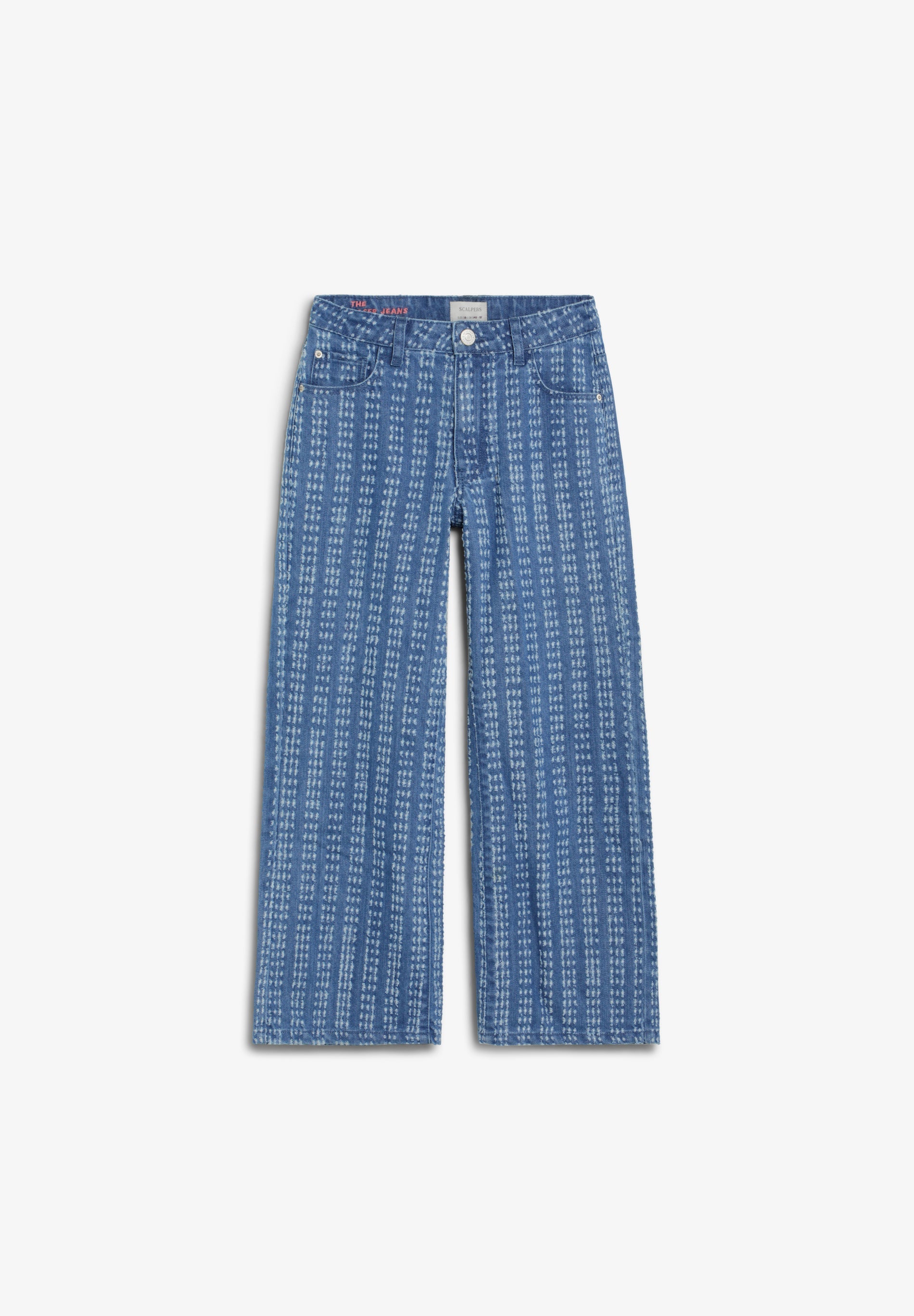 DENIM TROUSERS WITH TOPSTITCHING