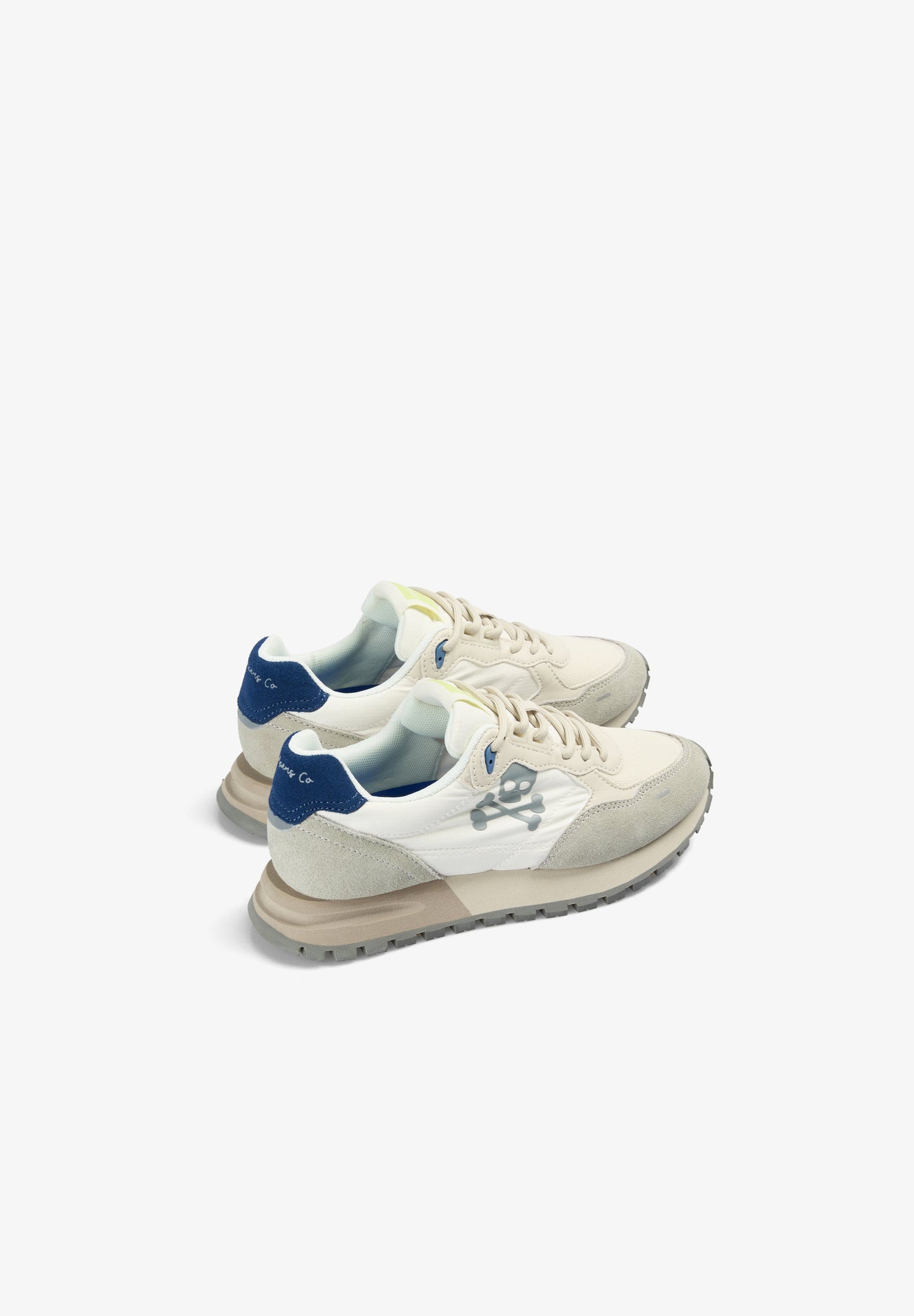 BLUE CONTRAST SKULL SNEAKERS