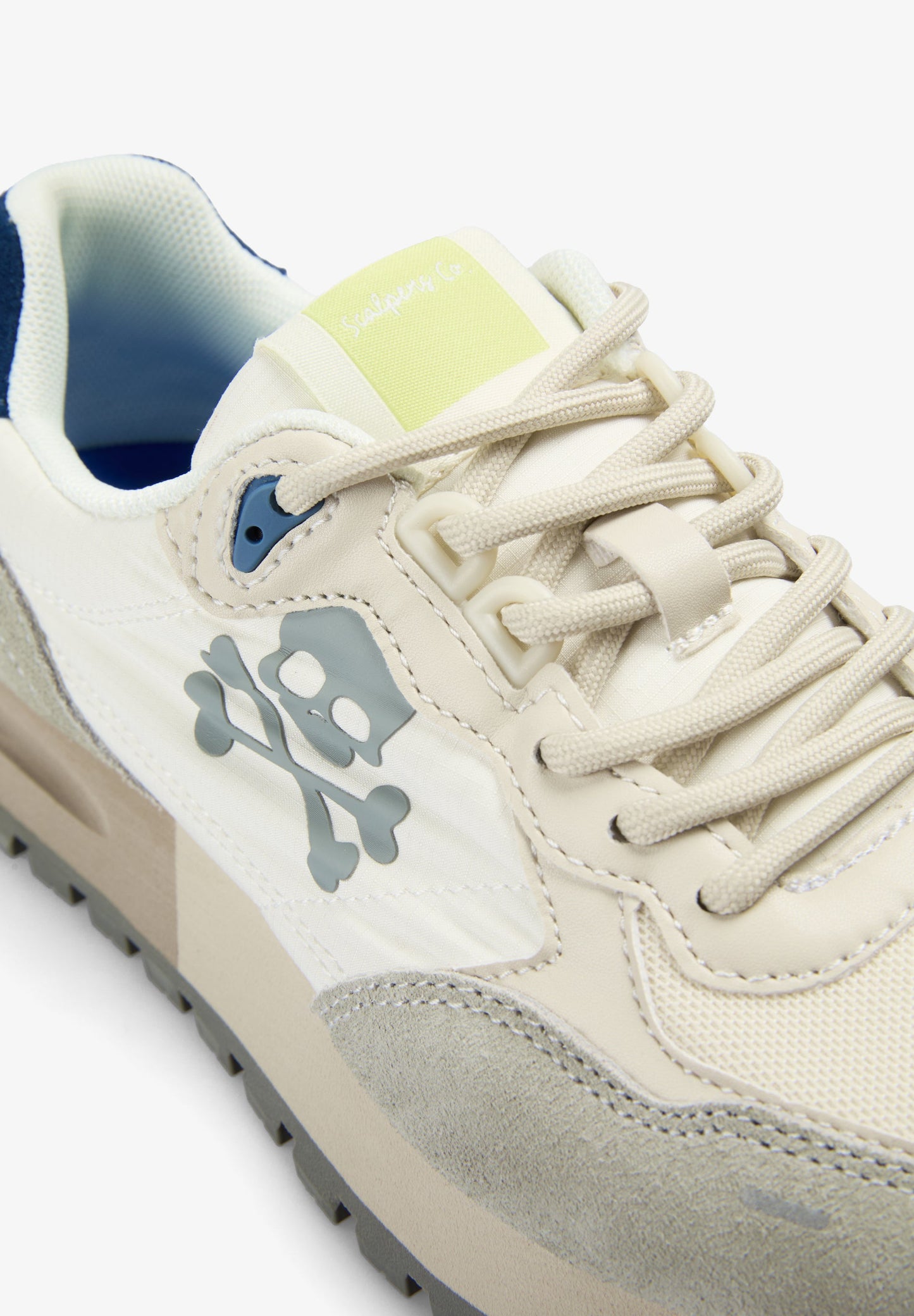 BLUE CONTRAST SKULL SNEAKERS