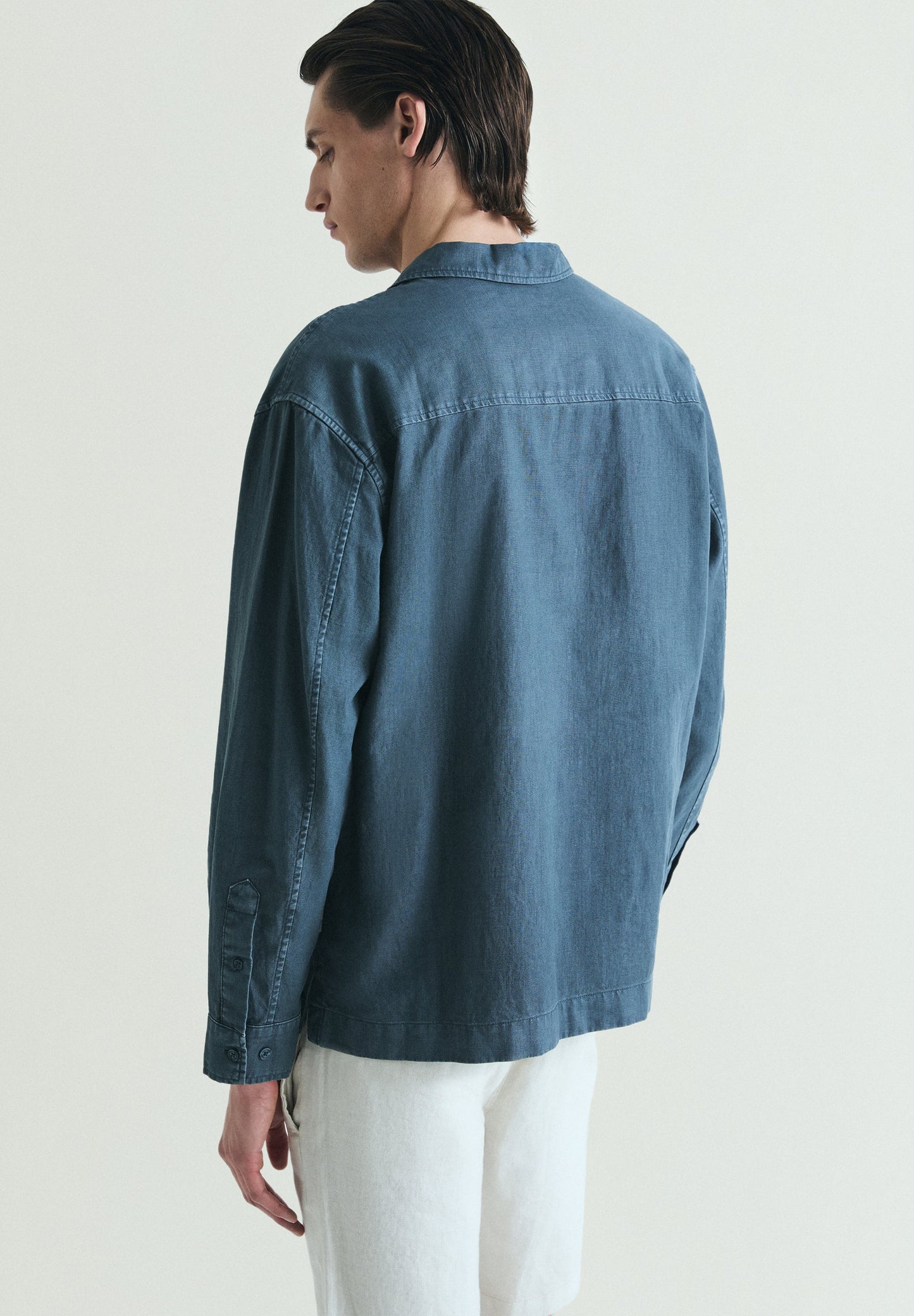LINEN LOOSE FIT POLO SHIRT