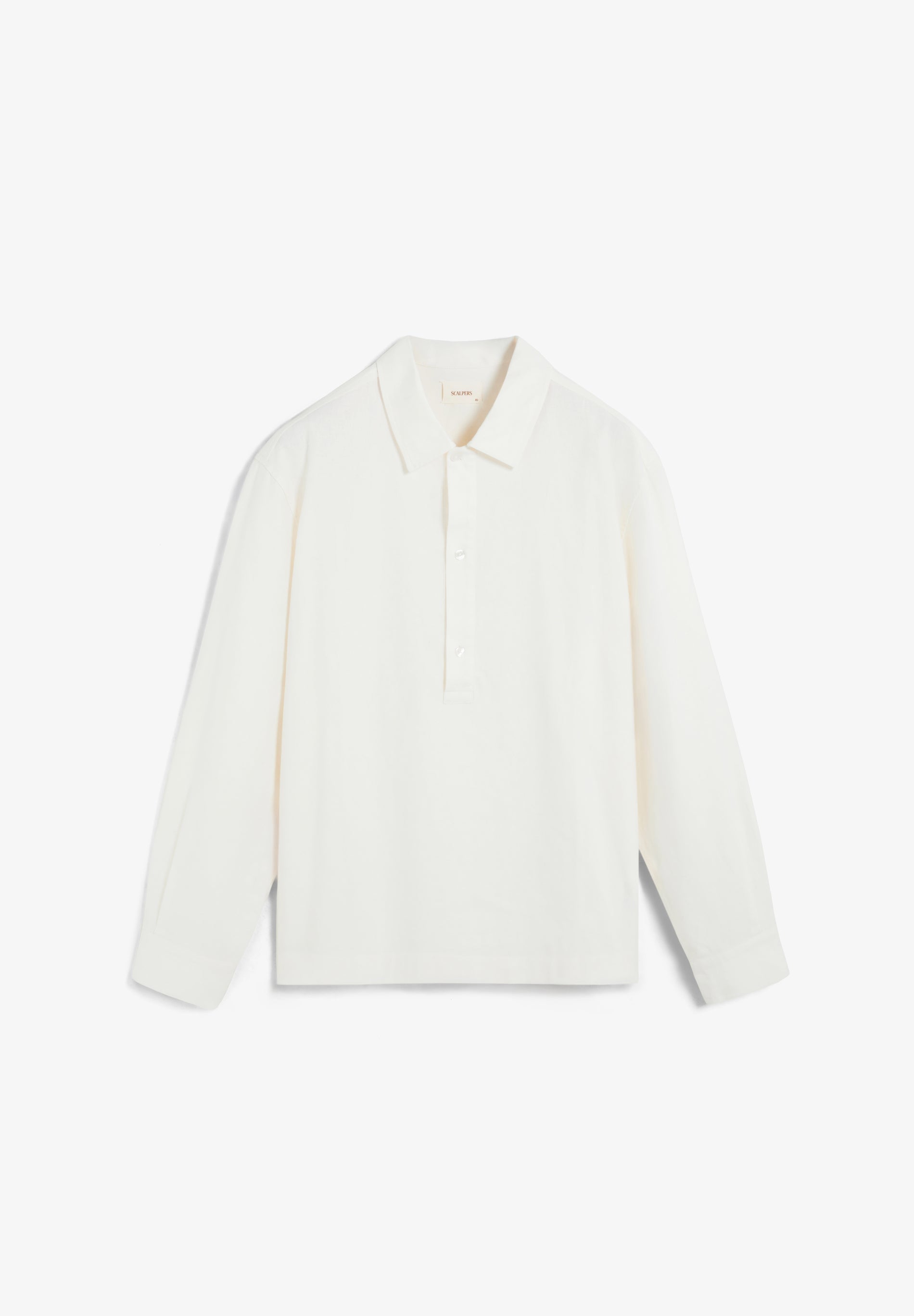 LINEN LOOSE FIT POLO SHIRT