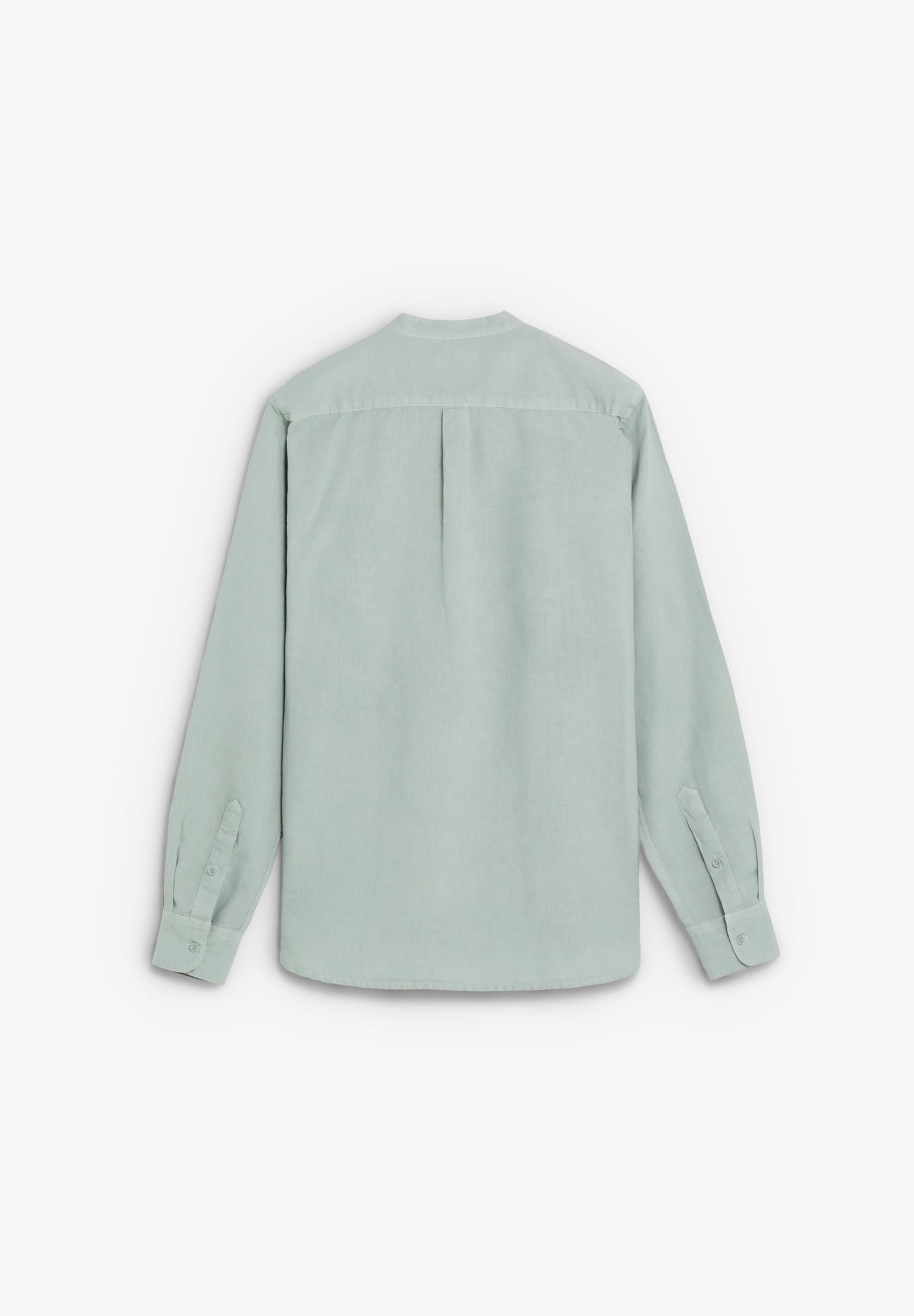 LINEN SHIRT WITH STAND-UP COLLAR