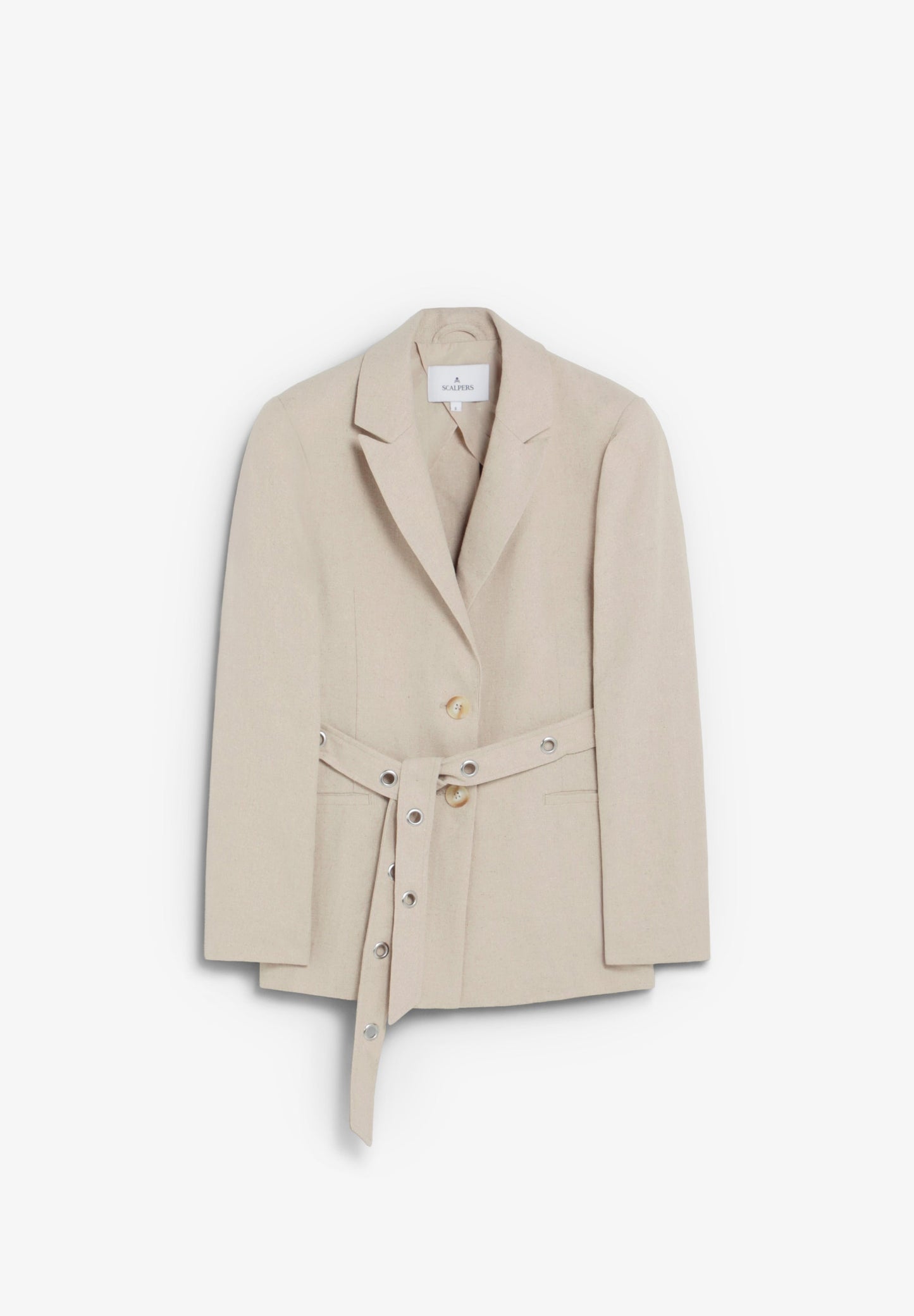 BLAZER WITH PERFORATED BELT