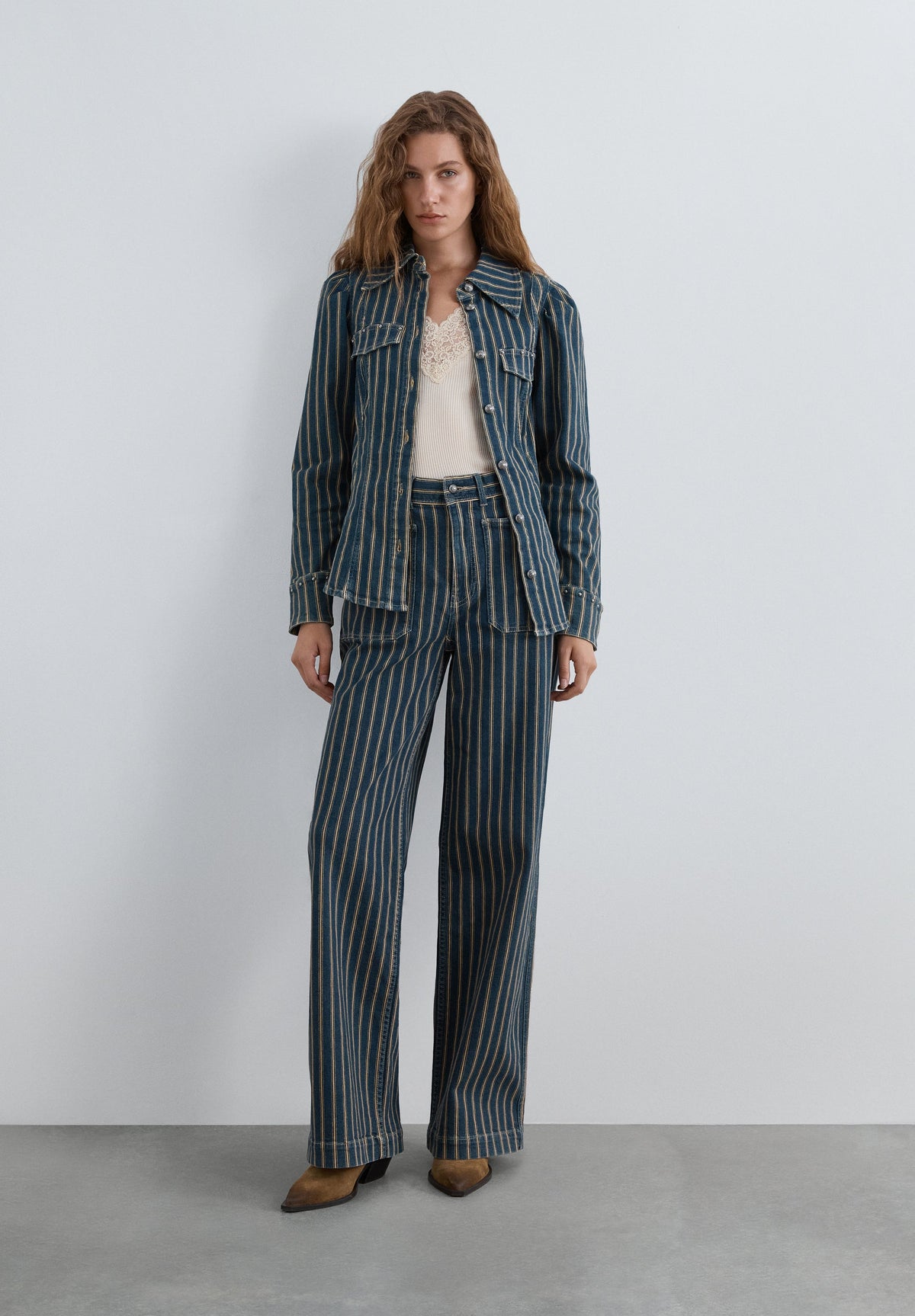 STRIPED DENIM SHIRT