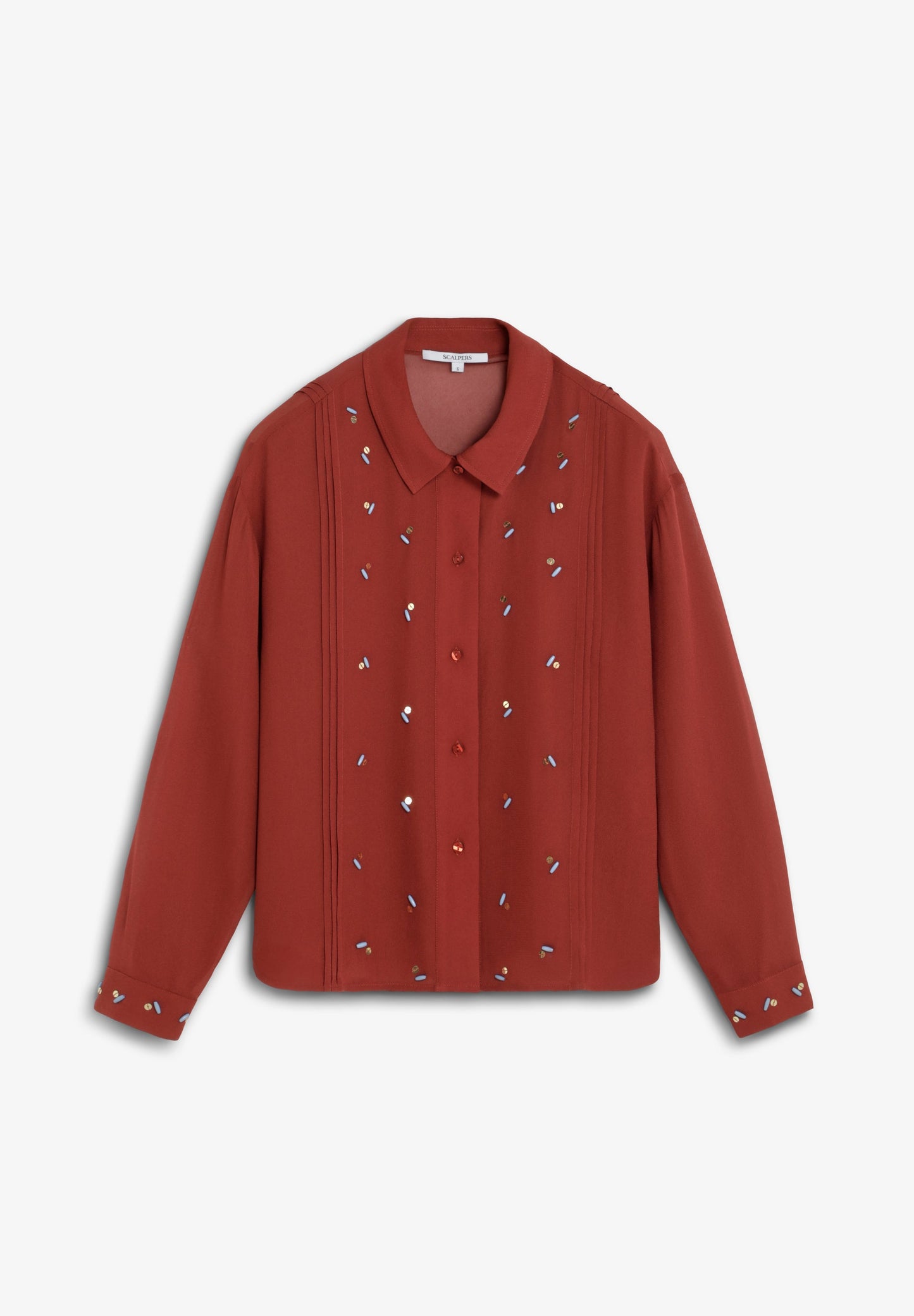 VISCOSE BLOUSE WITH APPLIQUÉ DETAIL