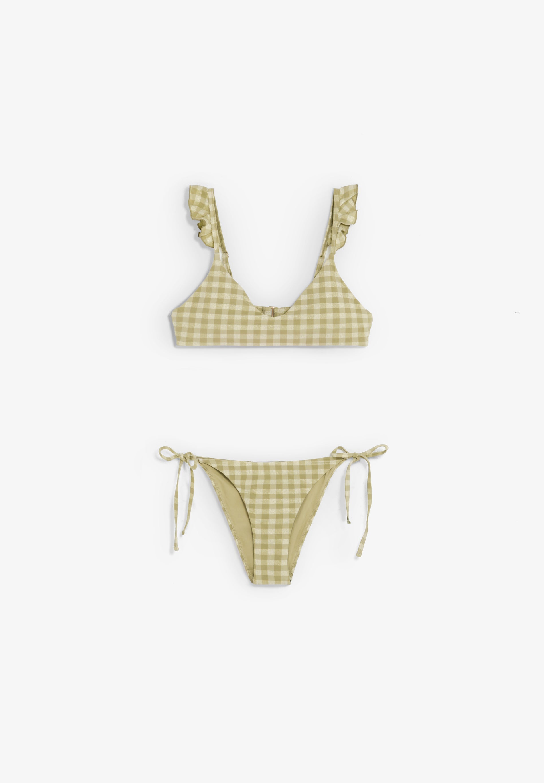 GINGHAM BIKINI WITH RUFFLE