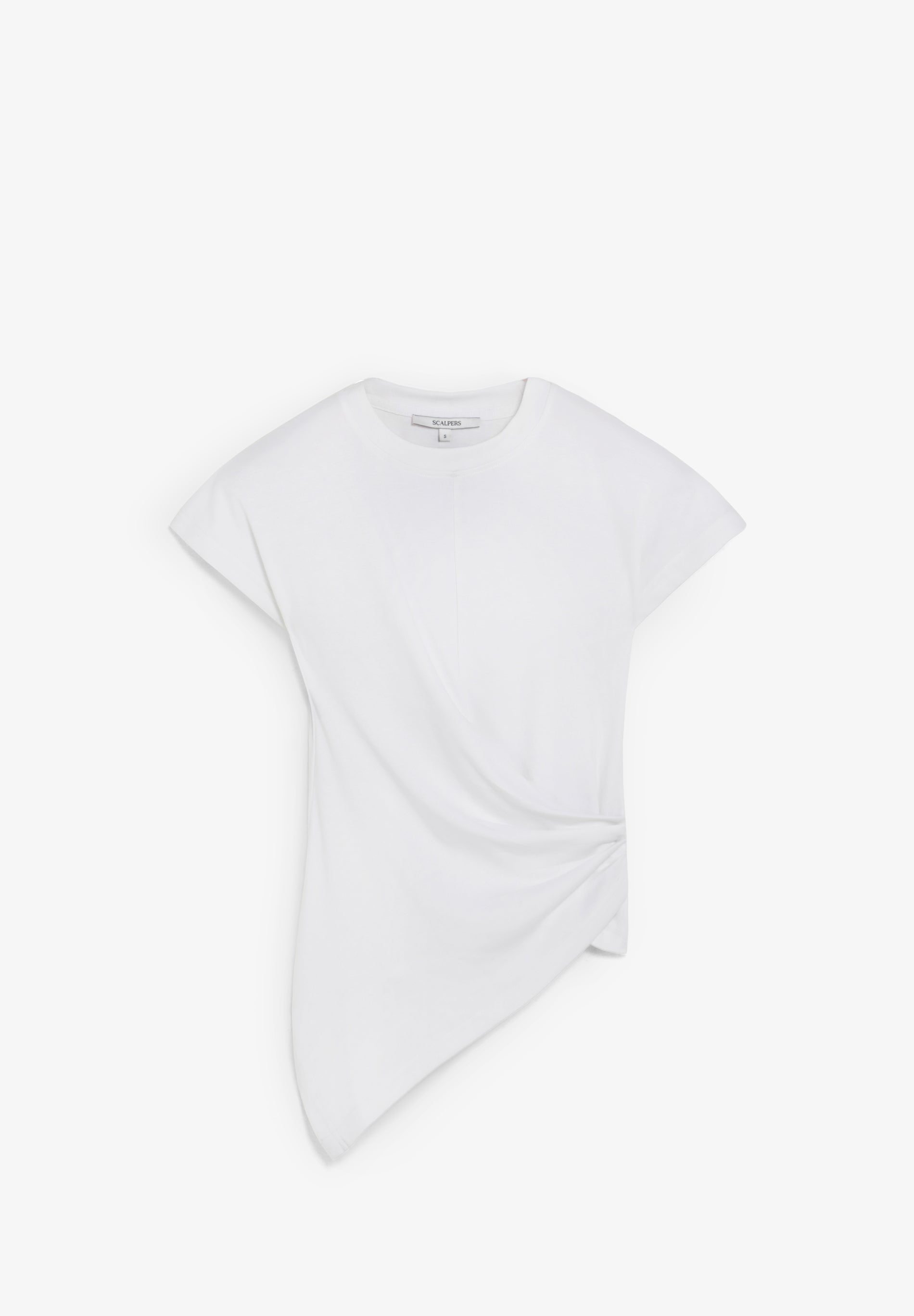 ASYMMETRIC DRAPED T-SHIRT