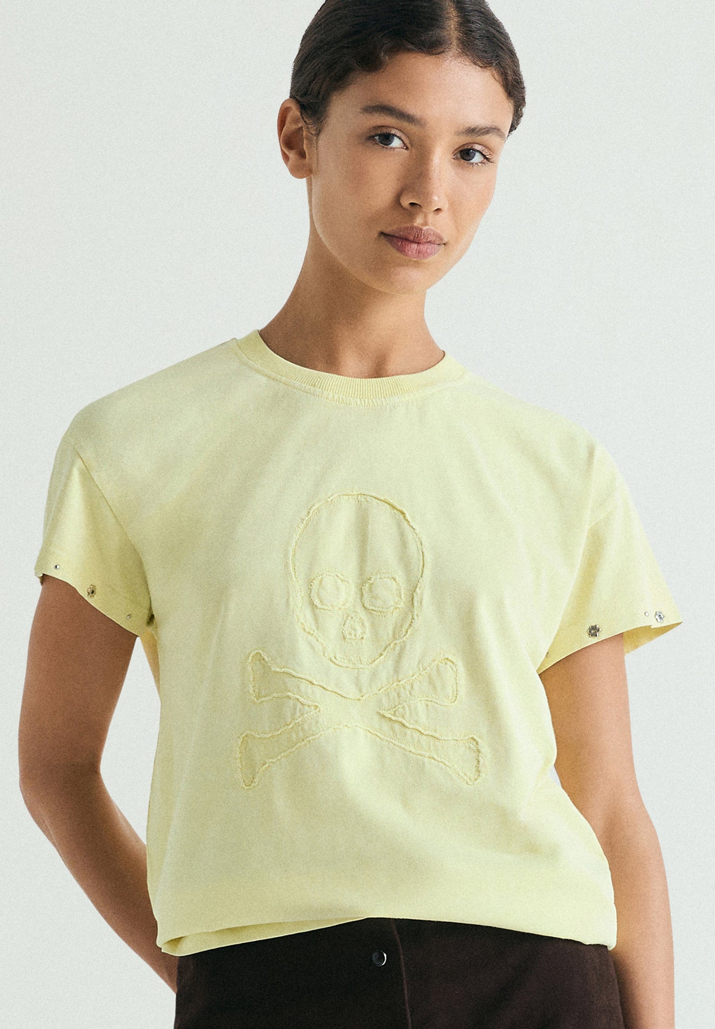 SKULL T-SHIRT WITH STUDS