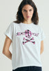 ANIMAL PRINT T-SHIRT WITH SKULL