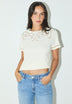 T-SHIRT WITH DIE-CUT STUDDED DETAILS