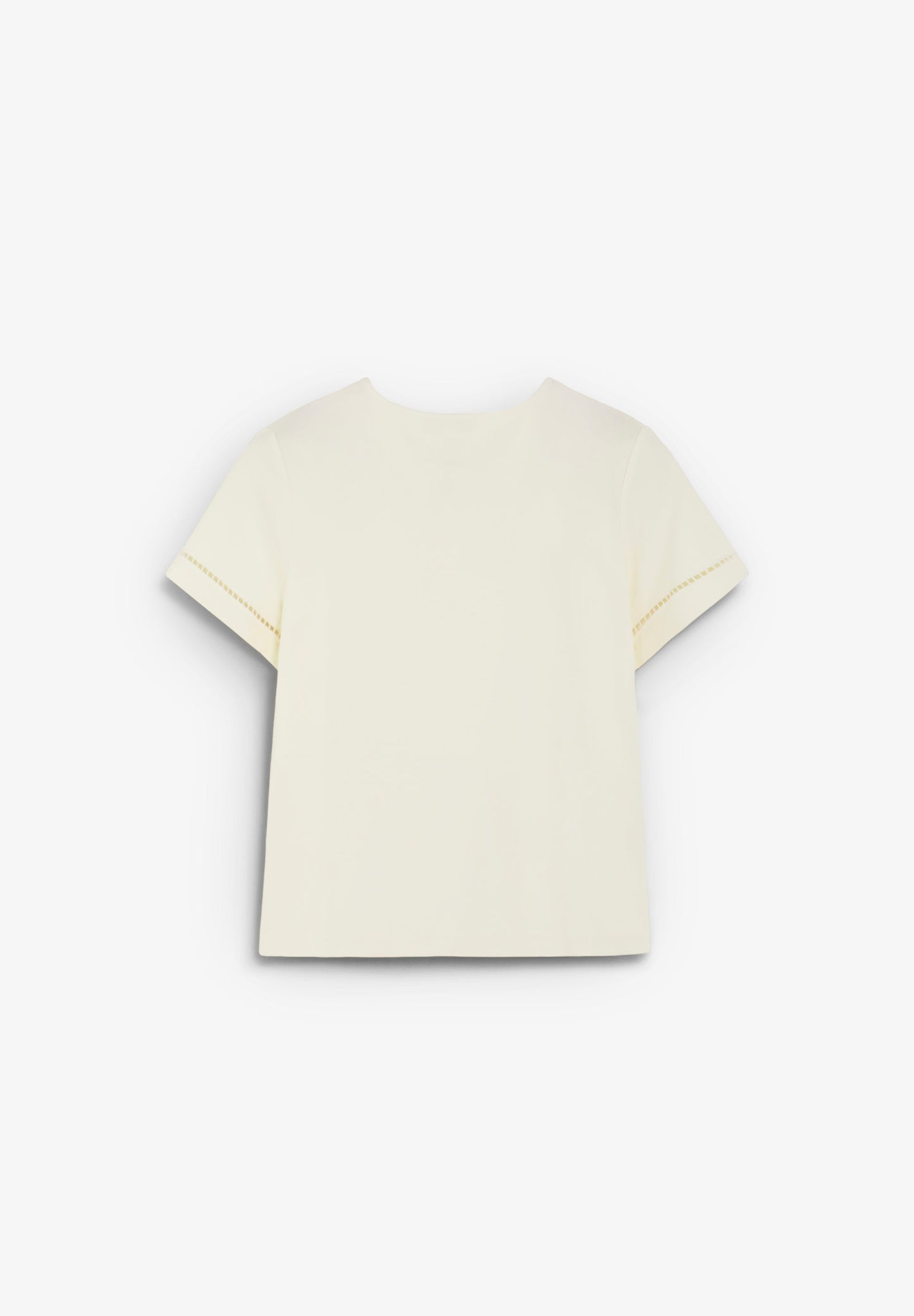 T-SHIRT WITH DIE-CUT STUDDED DETAILS