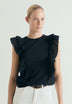 COTTON RUFFLES T-SHIRT