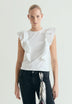 COTTON RUFFLES T-SHIRT