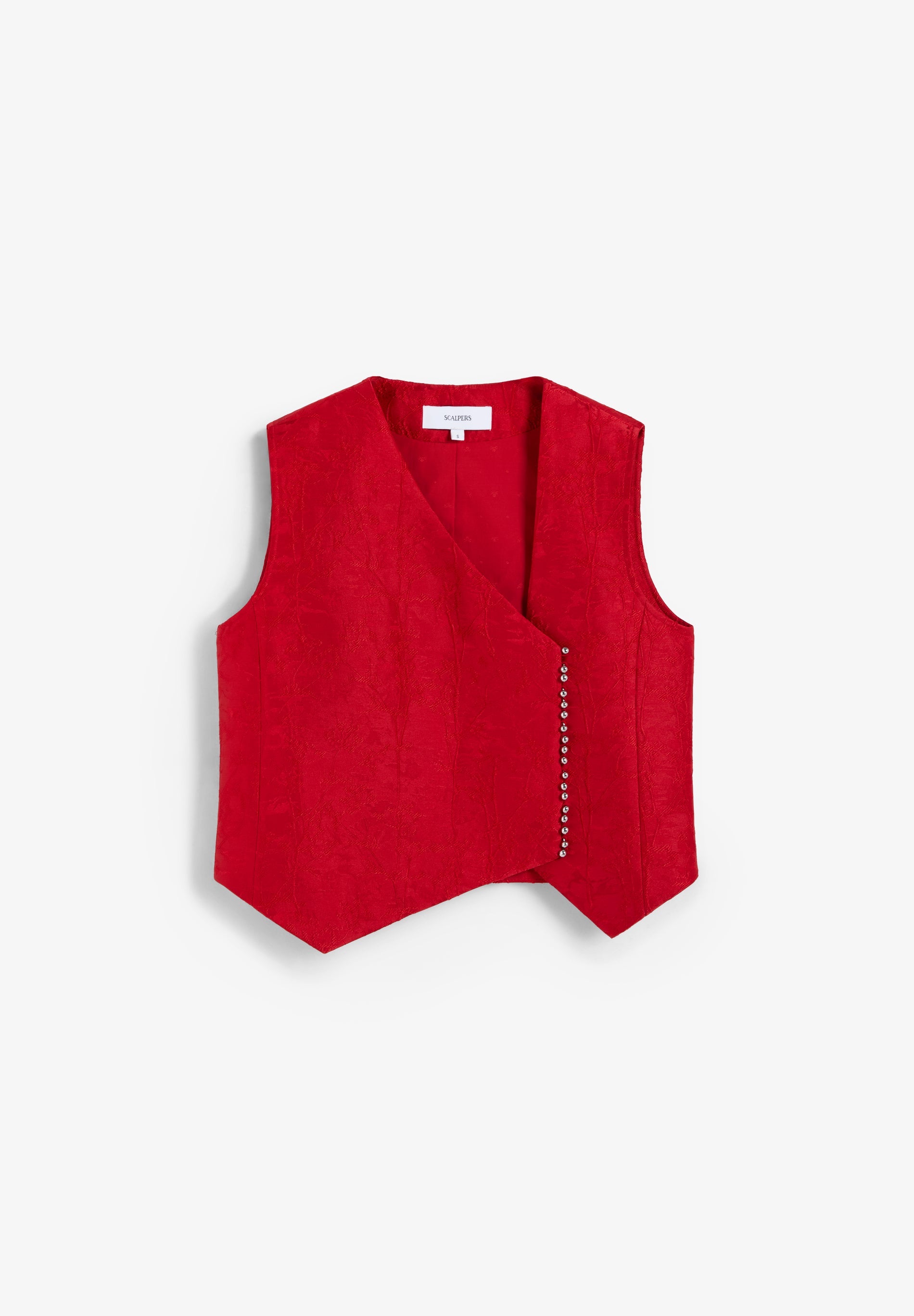 ASYMMETRIC BROCADE WAISTCOAT